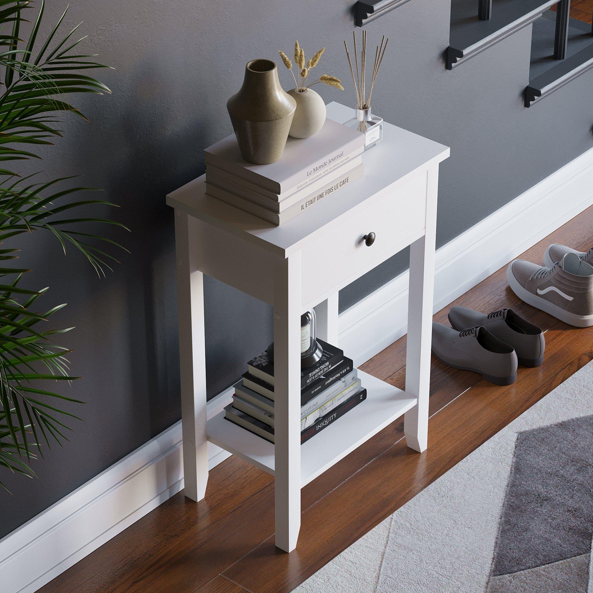White - Lassic - Vida Designs Windsor 1 Drawer Console Table - 6