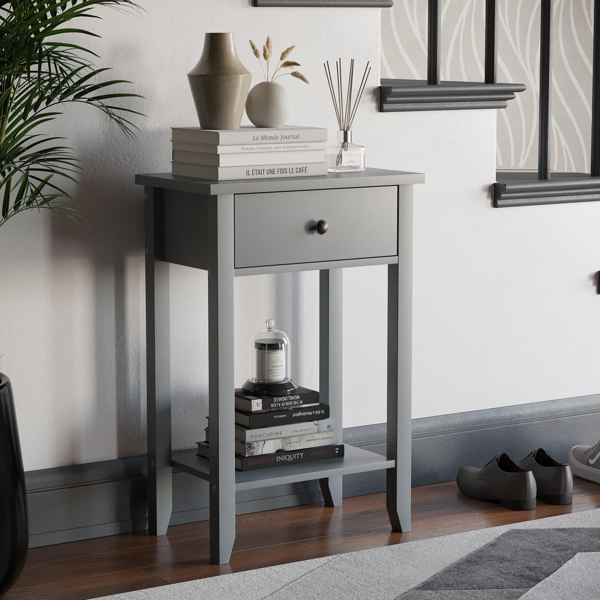 Grey - Lassic - Vida Designs Windsor 1 Drawer Console Table - 1