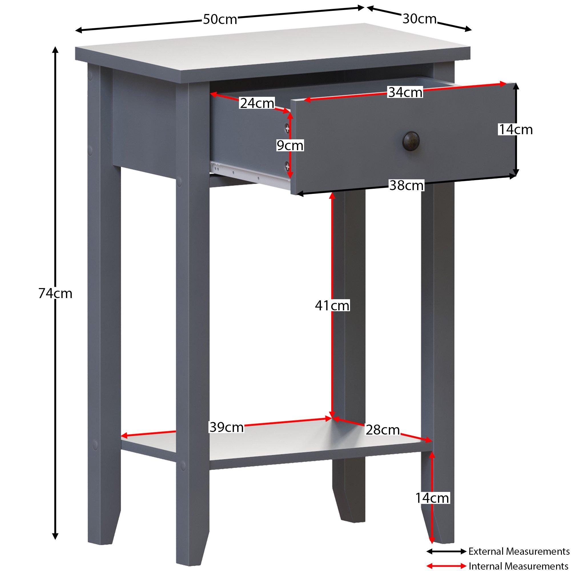 Grey - Lassic - Vida Designs Windsor 1 Drawer Console Table - 2