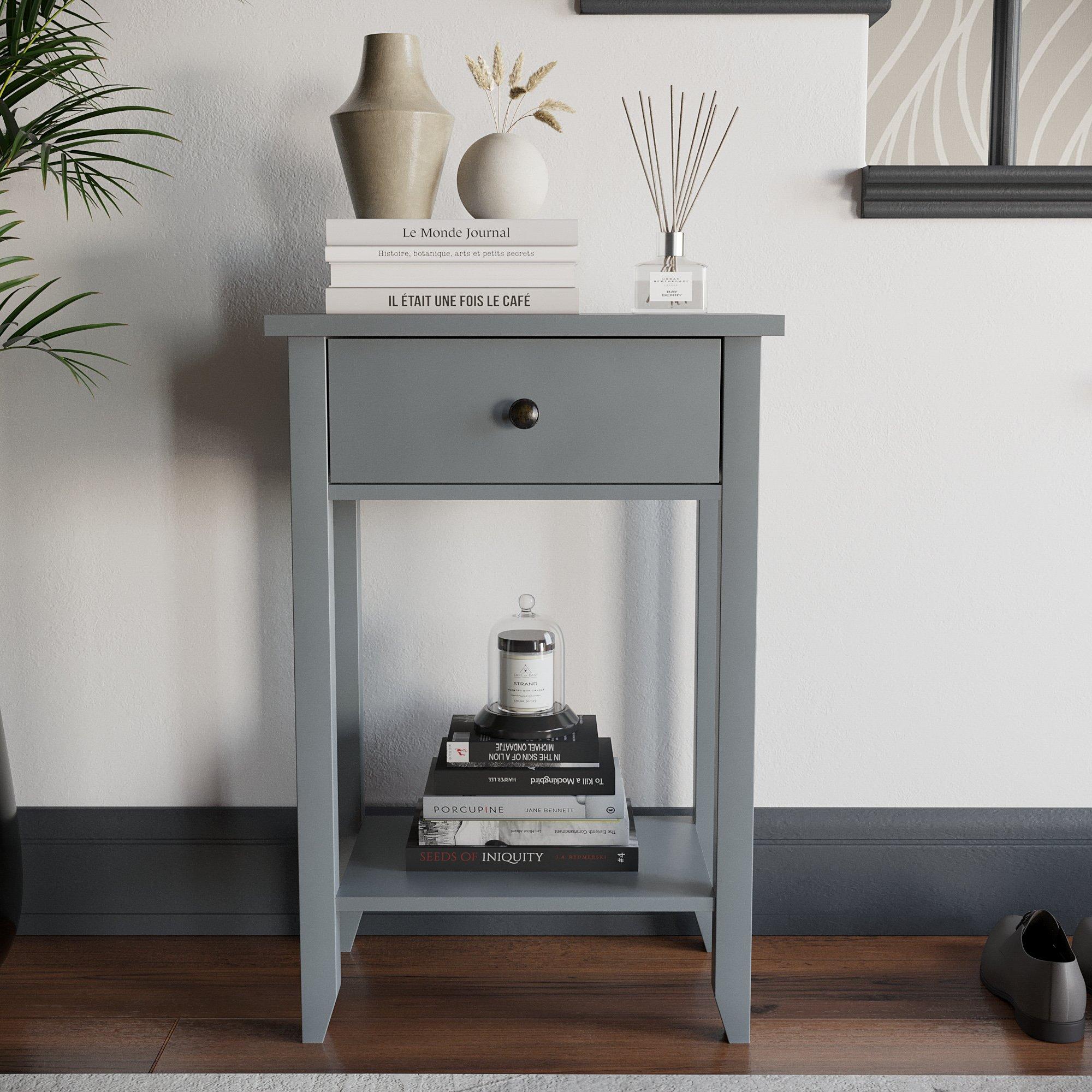 Grey - Lassic - Vida Designs Windsor 1 Drawer Console Table - 3