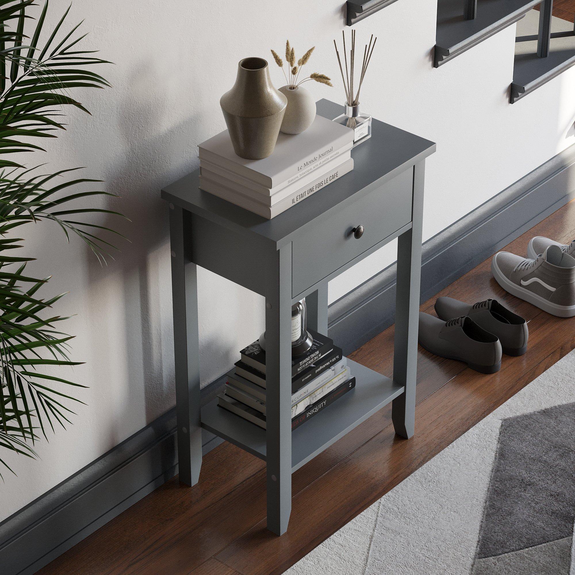 Grey - Lassic - Vida Designs Windsor 1 Drawer Console Table - 6