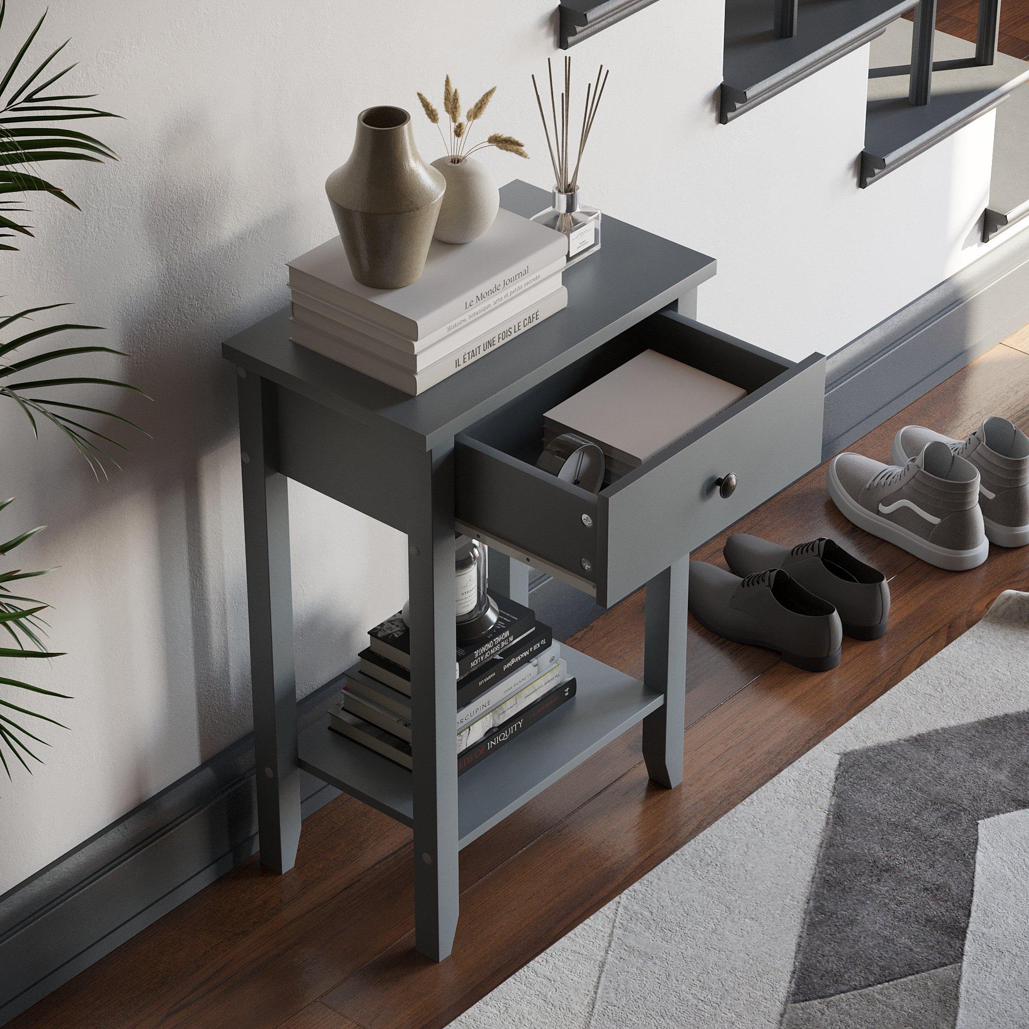 Grey - Lassic - Vida Designs Windsor 1 Drawer Console Table - 7