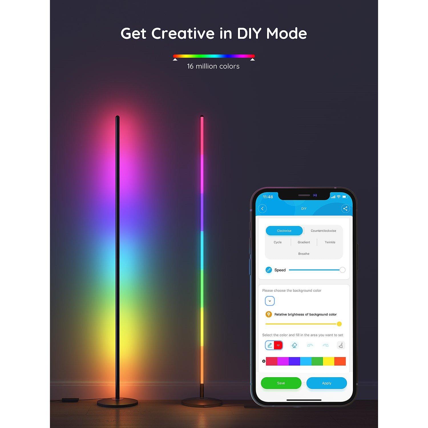 Multi - GOVEE - RGBIC Smart Corner Floor Lamp - 2