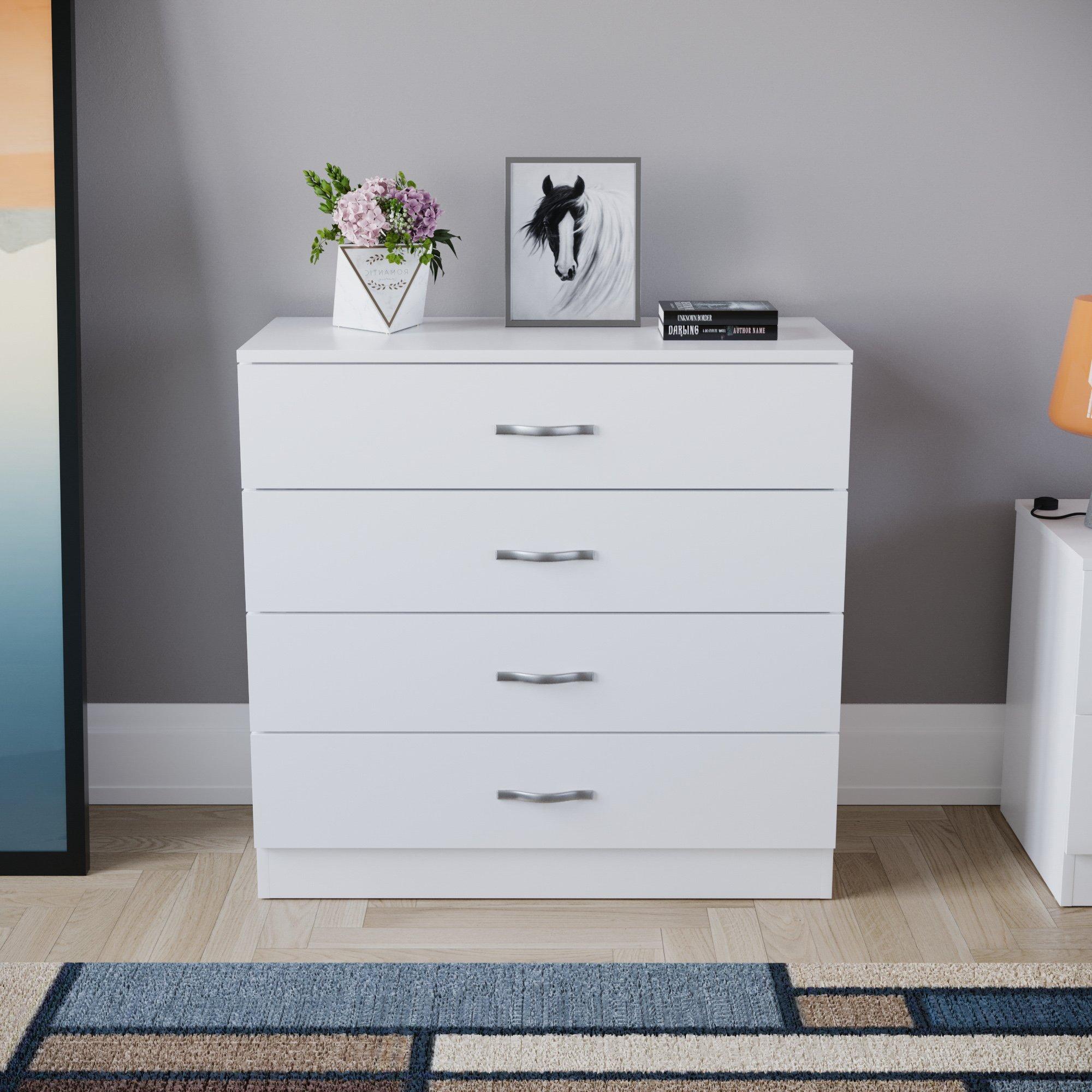 White - Lassic - Vida Designs Riano 4 Drawer Chest - 3