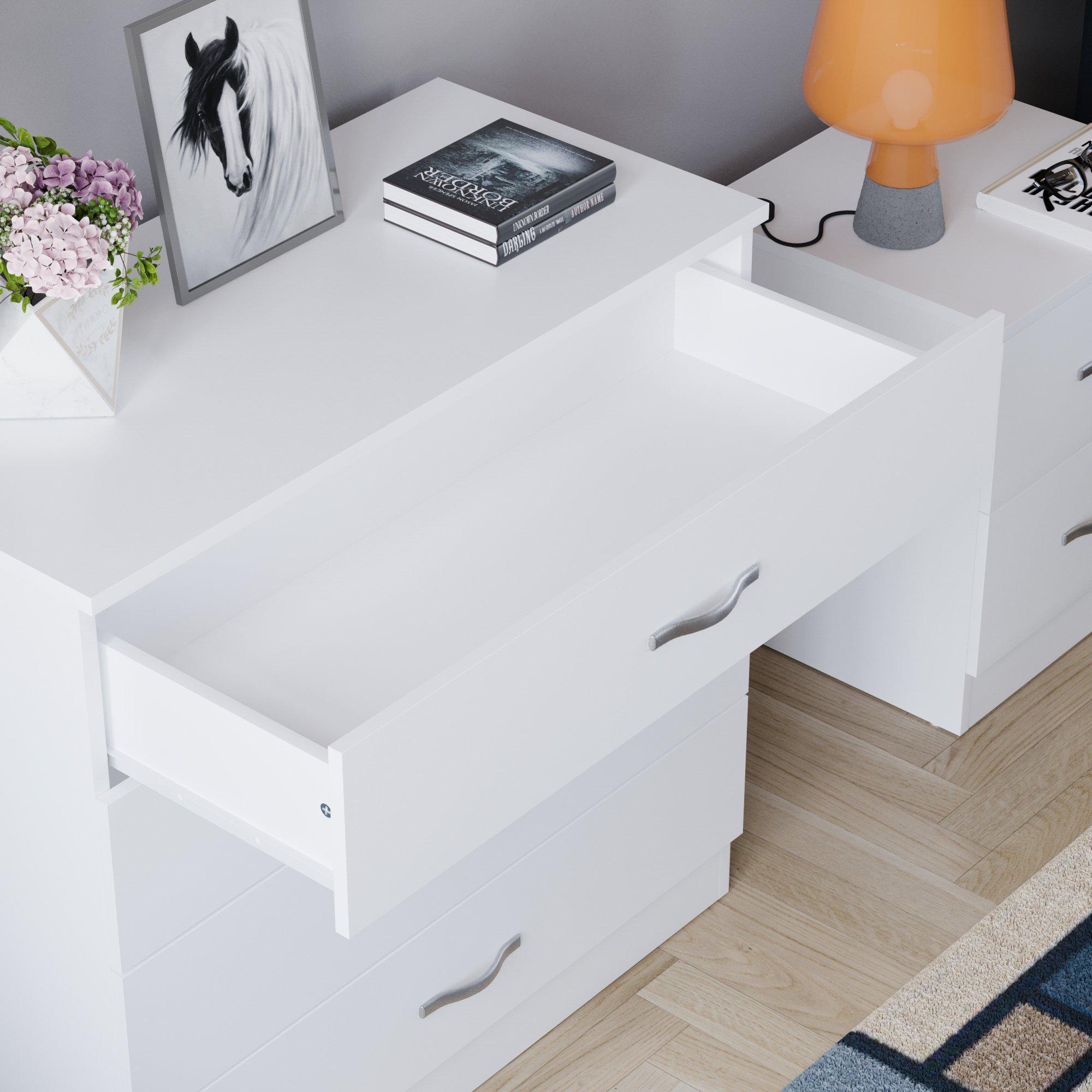 White - Lassic - Vida Designs Riano 4 Drawer Chest - 5