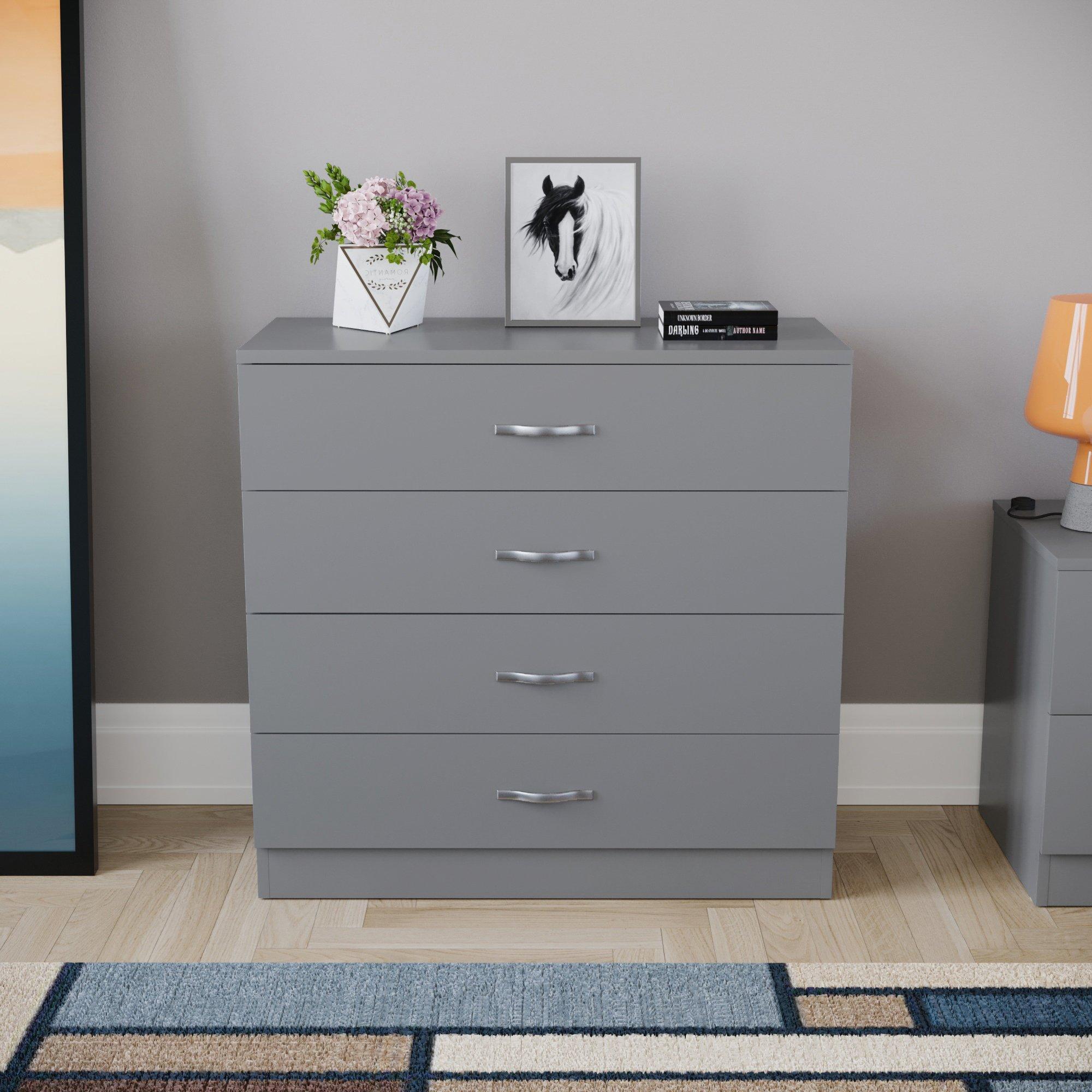 Grey - Lassic - Vida Designs Riano 4 Drawer Chest - 3