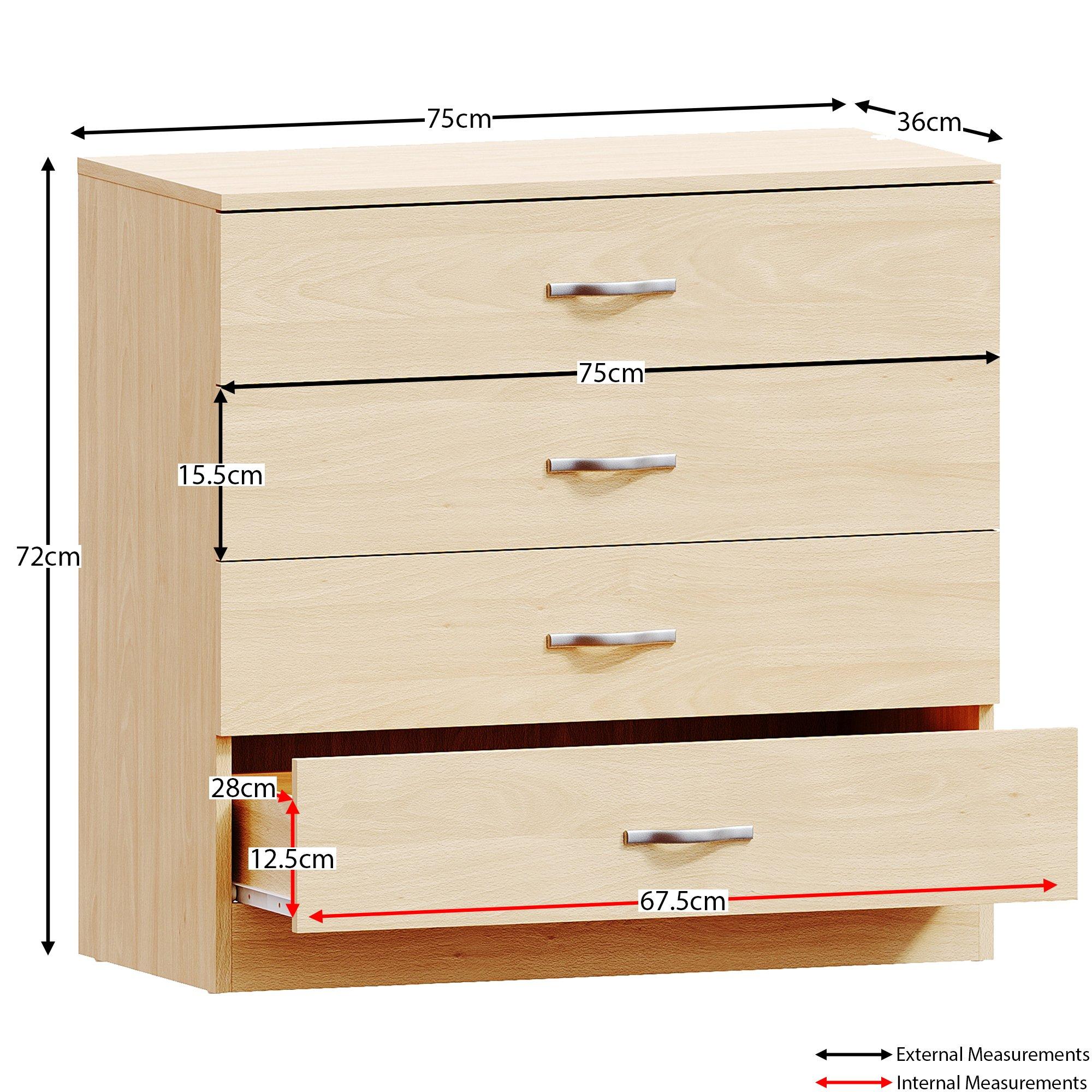 Pine - Lassic - Vida Designs Riano 4 Drawer Chest - 2