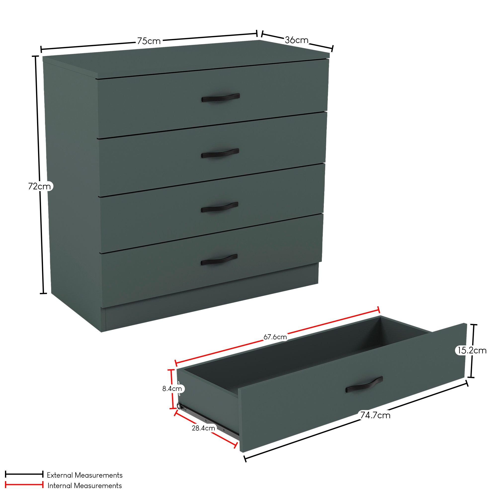 Jasper Green - Lassic - Vida Designs Riano 4 Drawer Chest - 2