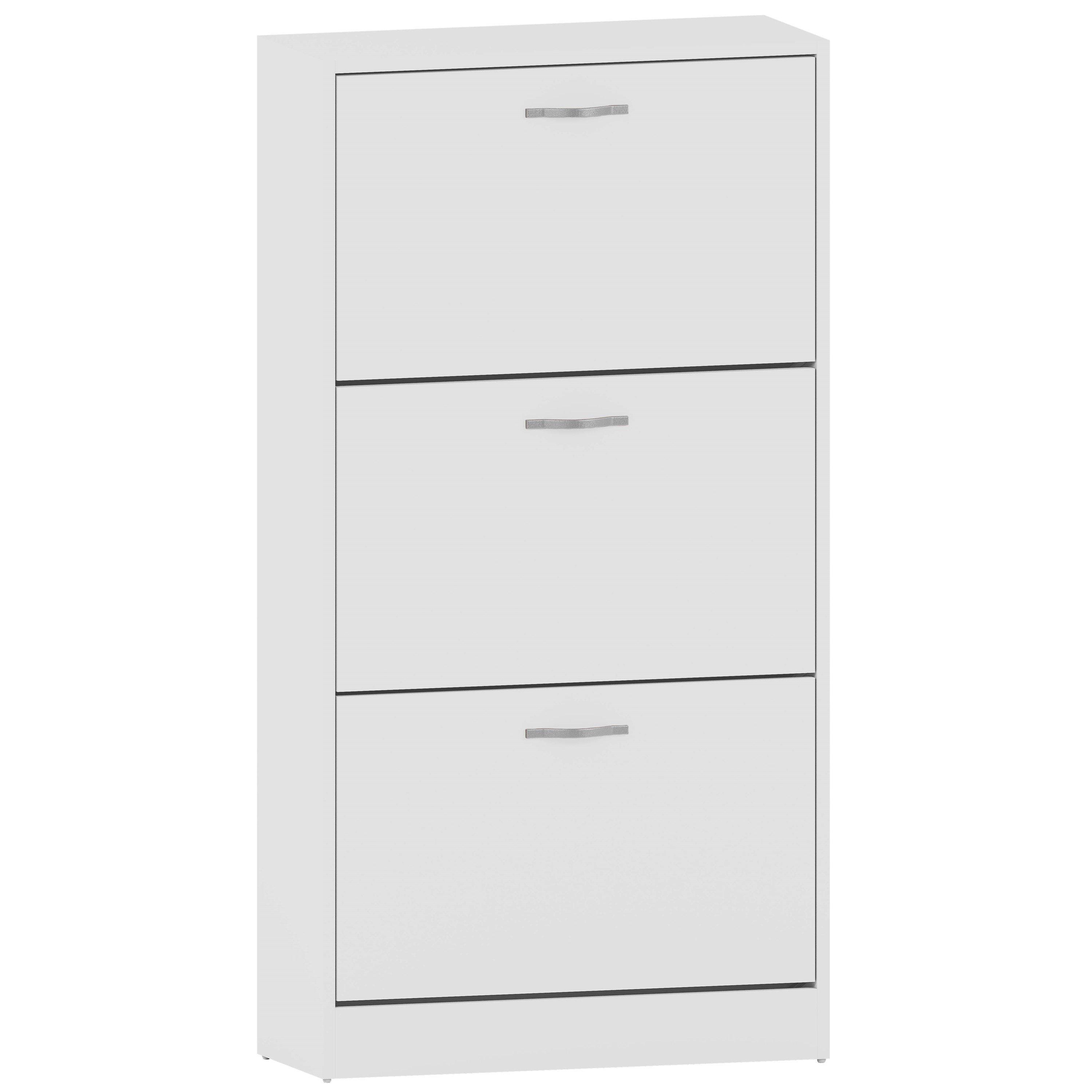 White - Lassic - Vida Designs 3 Drawer Shoe Cabinet - 8