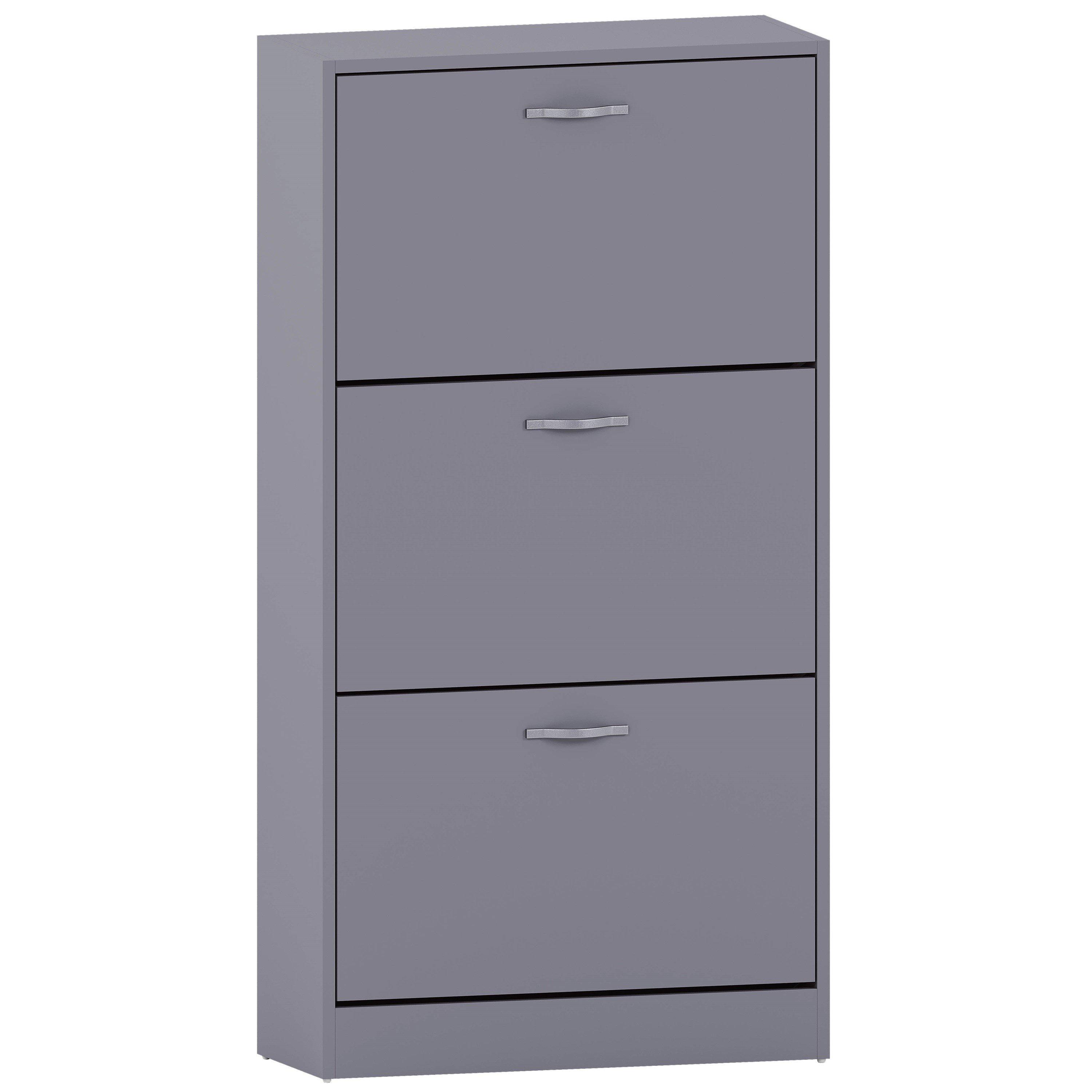 Grey - Lassic - Vida Designs 3 Drawer Shoe Cabinet - 8