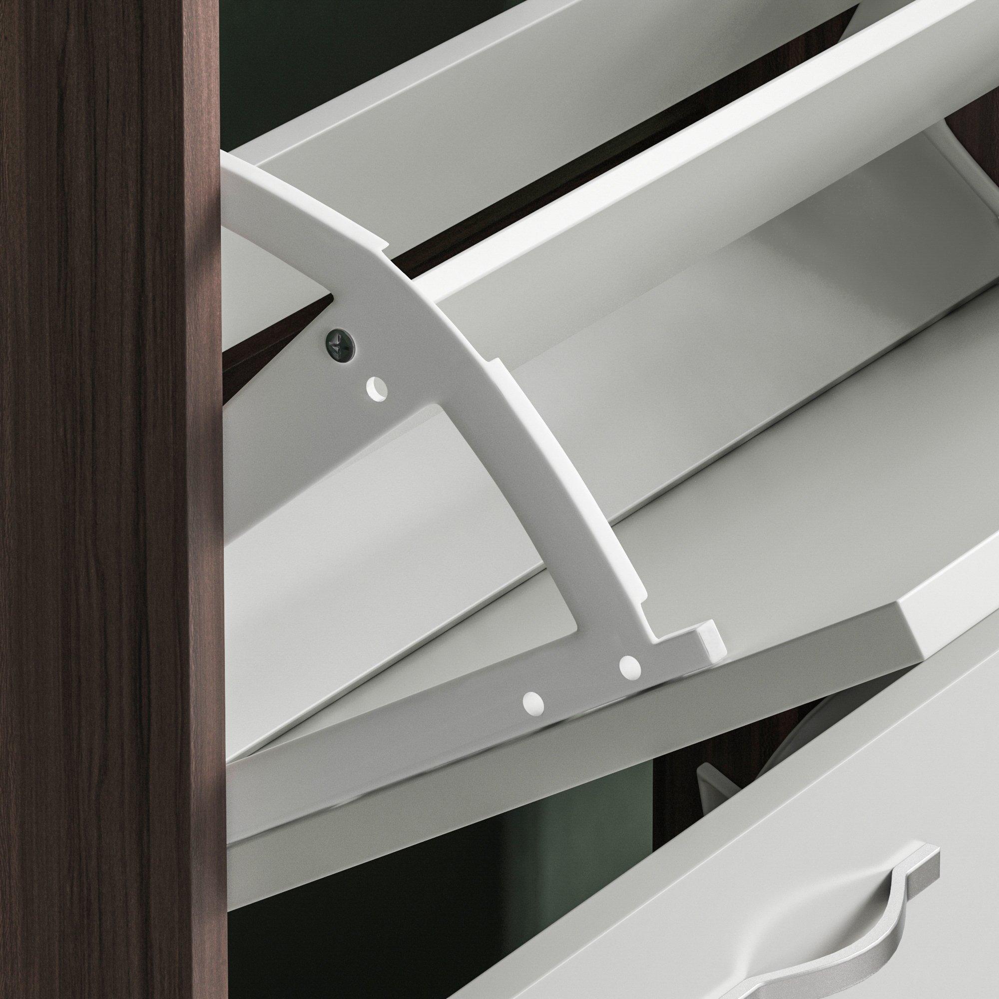 Walnut & White - Lassic - Vida Designs 3 Drawer Shoe Cabinet - 6