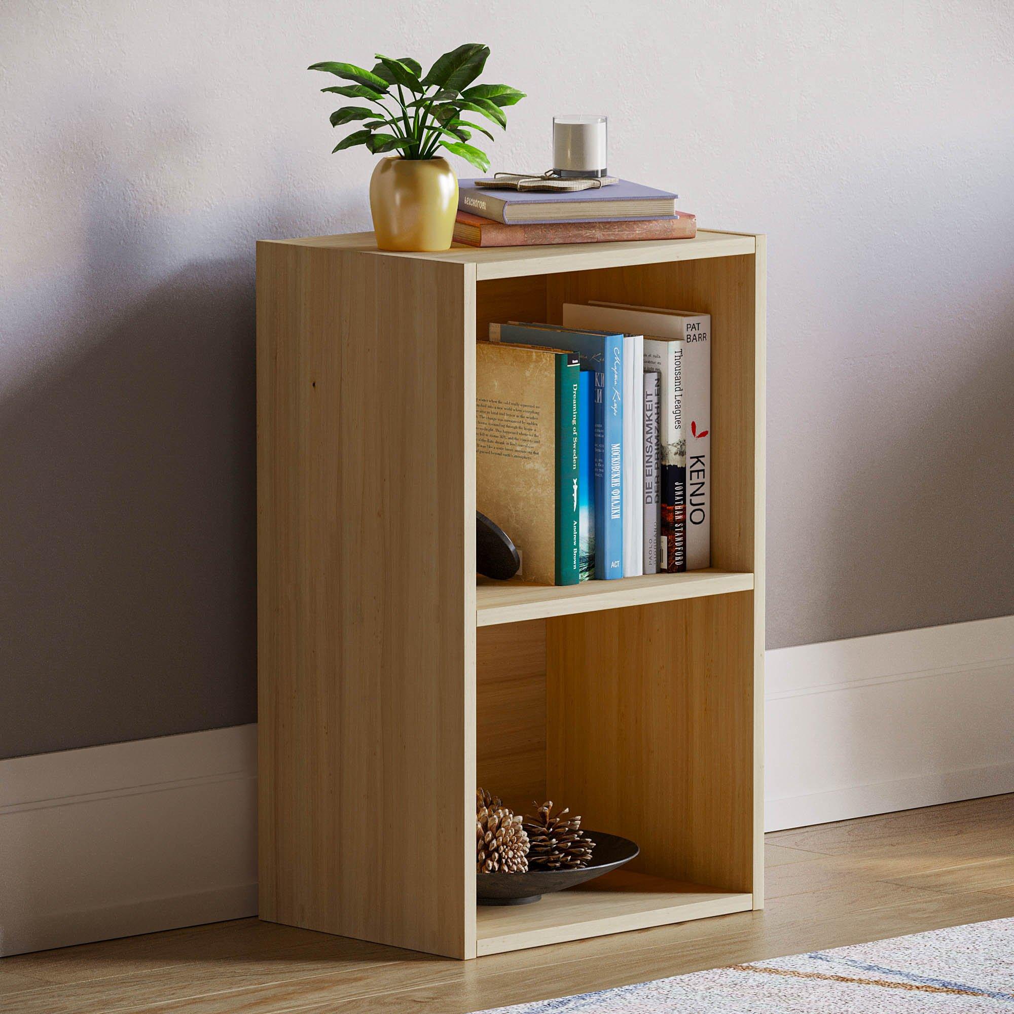 Lassic  Vida Designs Oxford 2 Tier Cube Bookcase - Oak - 2 Tier