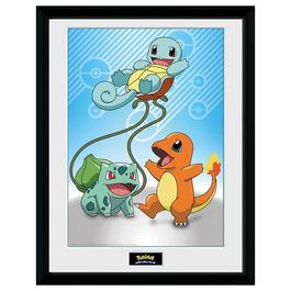 Pokemon GAME Pokémon Framed Print Kanto Starters (30x40)