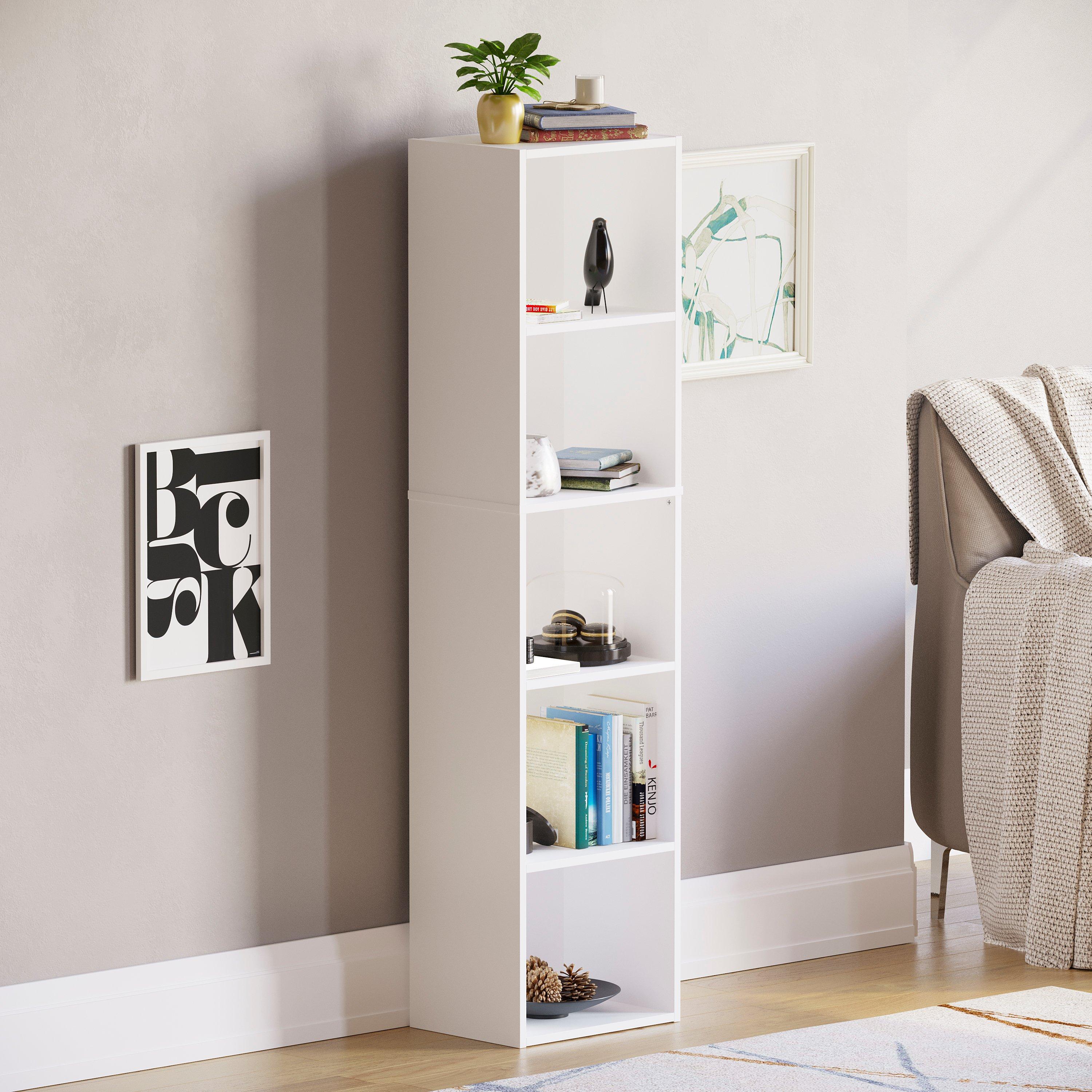 Lassic  Vida Designs Oxford 5 Tier Cube Bookcase - White - 5 Tier