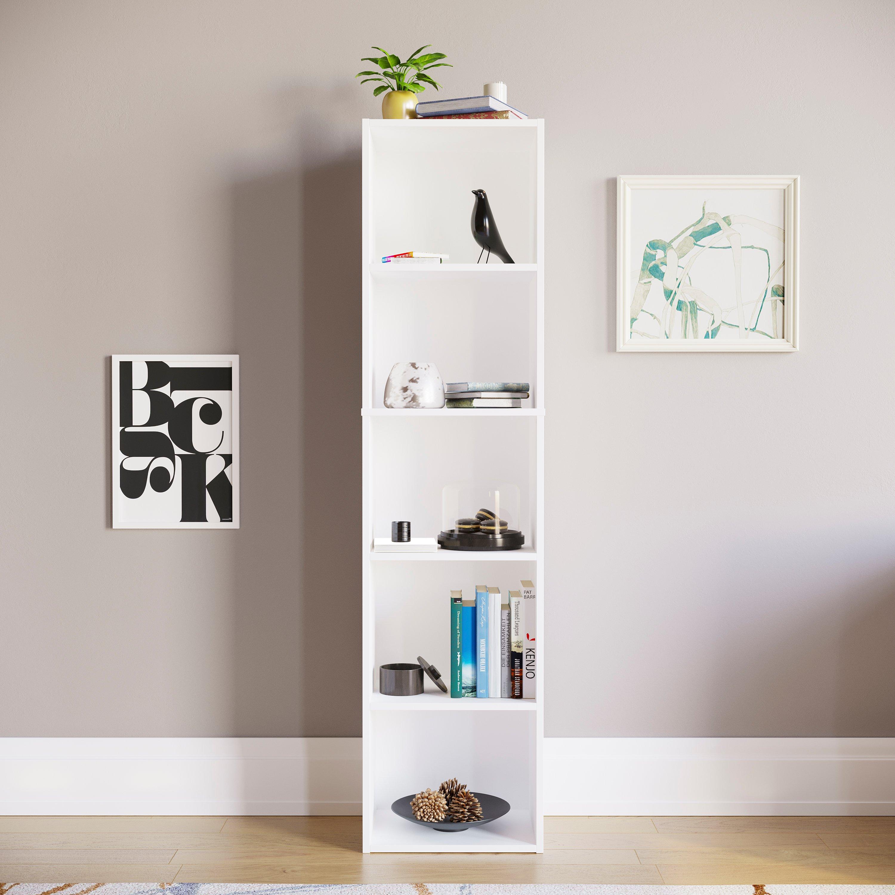 White - Lassic - Vida Designs Oxford 5 Tier Cube Bookcase - 3