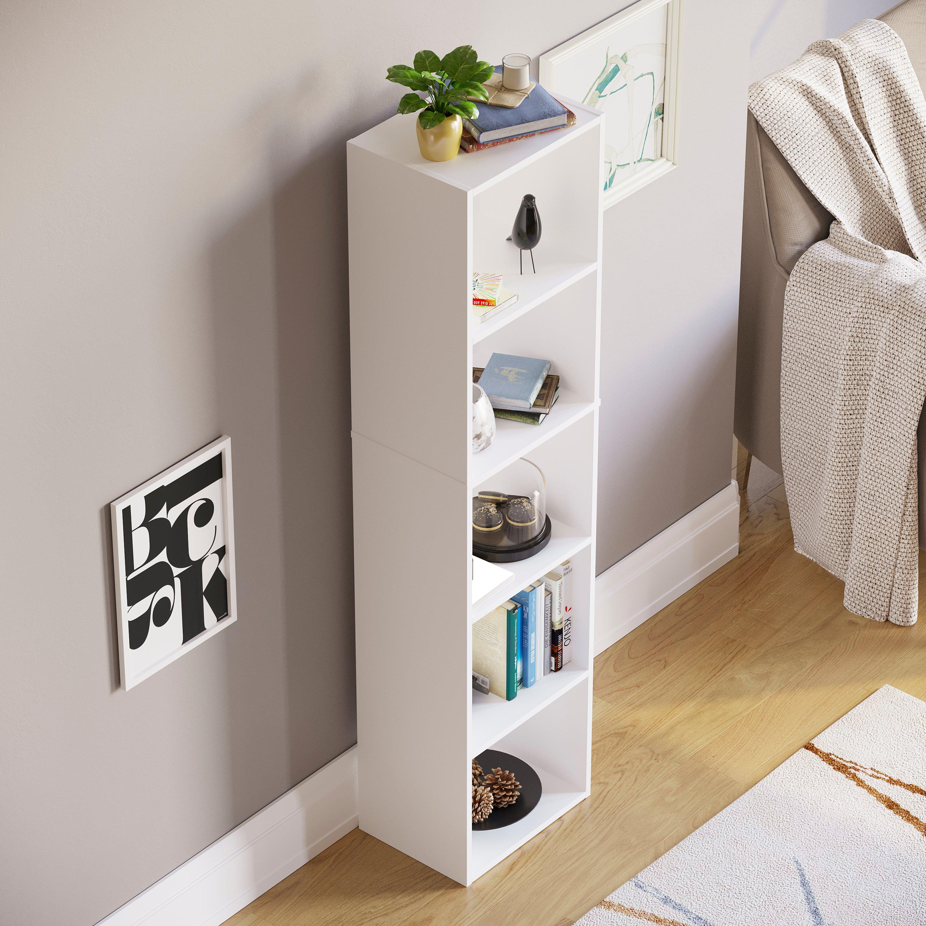 White - Lassic - Vida Designs Oxford 5 Tier Cube Bookcase - 4