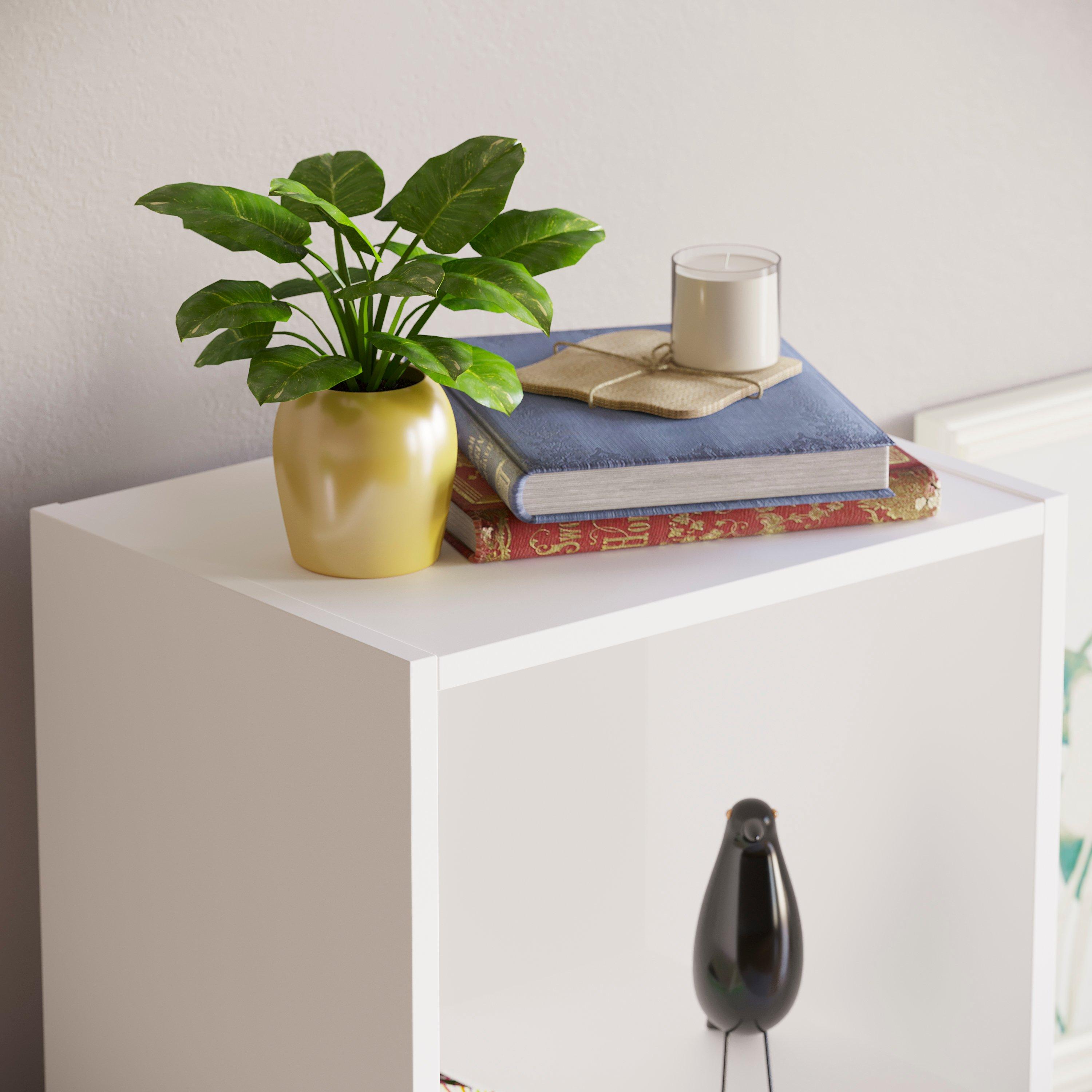 White - Lassic - Vida Designs Oxford 5 Tier Cube Bookcase - 5