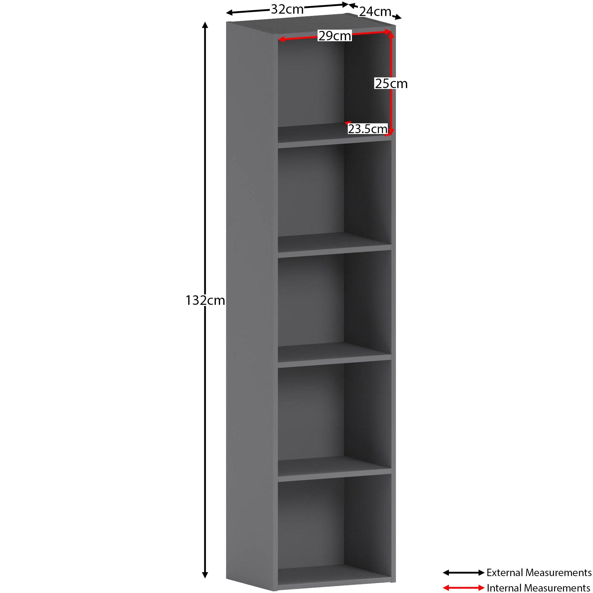 Grey - Lassic - Vida Designs Oxford 5 Tier Cube Bookcase - 2