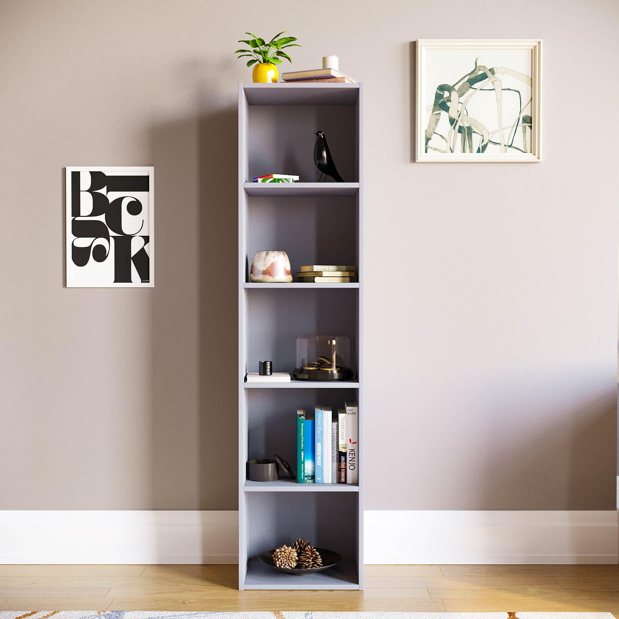 Grey - Lassic - Vida Designs Oxford 5 Tier Cube Bookcase - 3