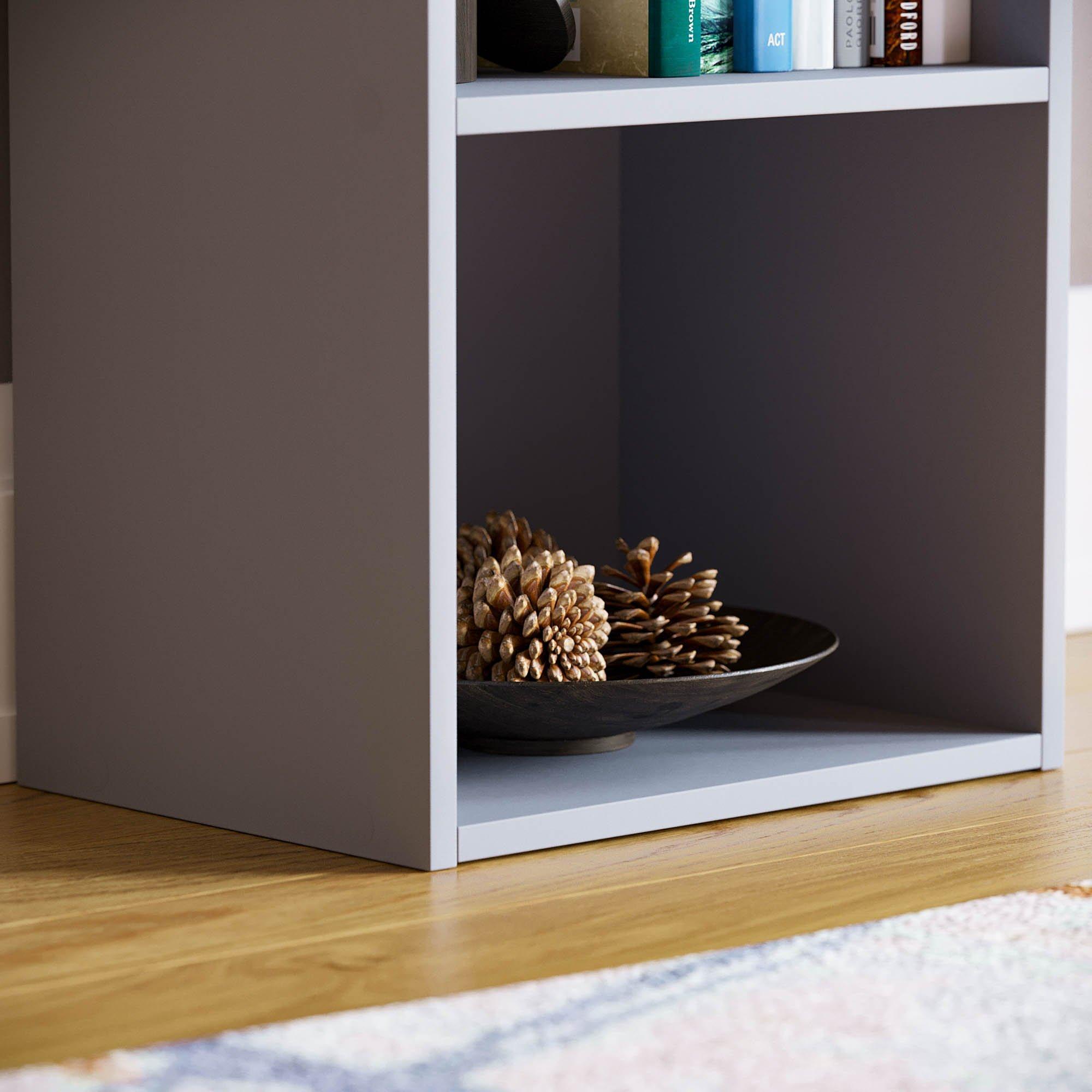 Grey - Lassic - Vida Designs Oxford 5 Tier Cube Bookcase - 5