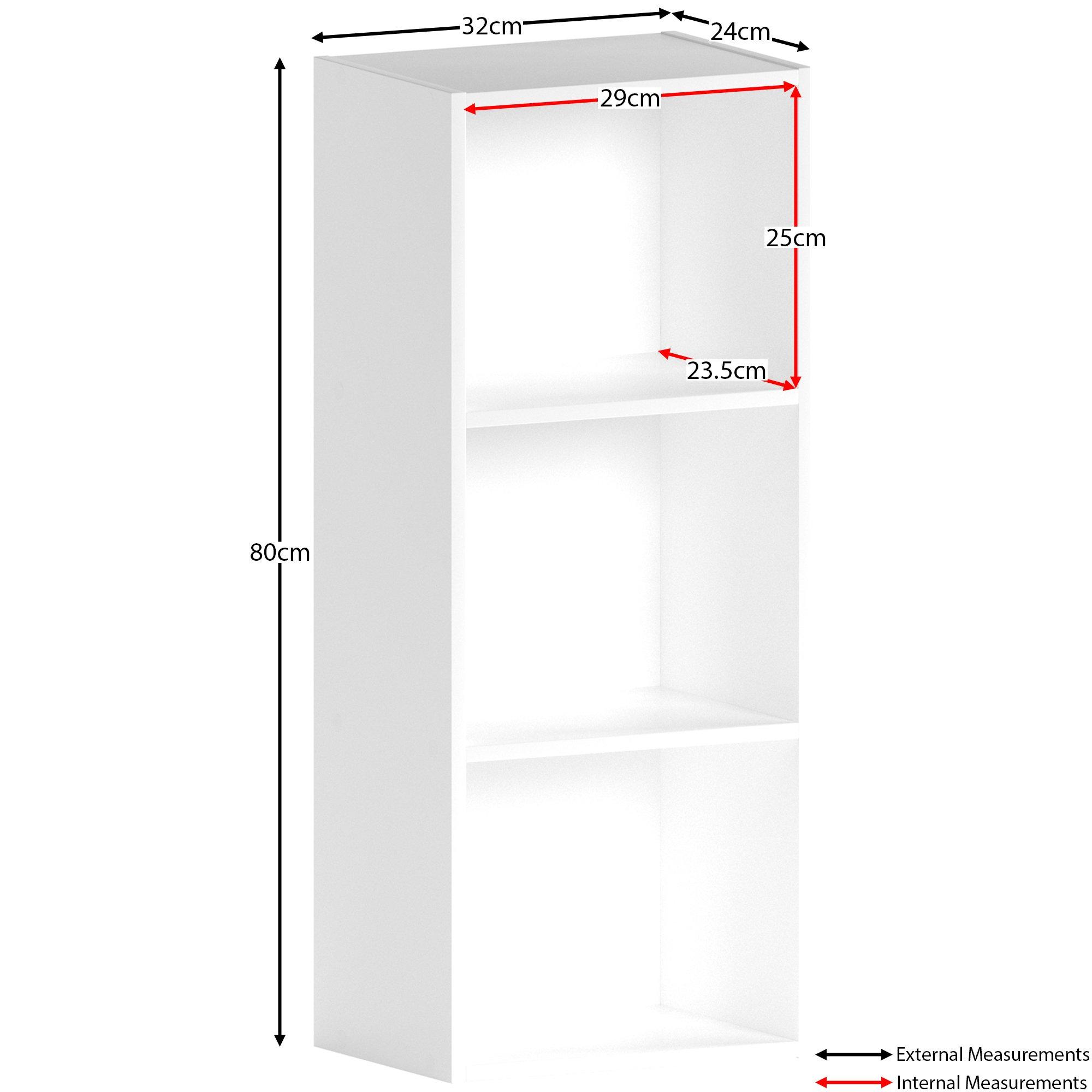 White - Lassic - Vida Designs Oxford 3 Tier Cube Bookcase - 2