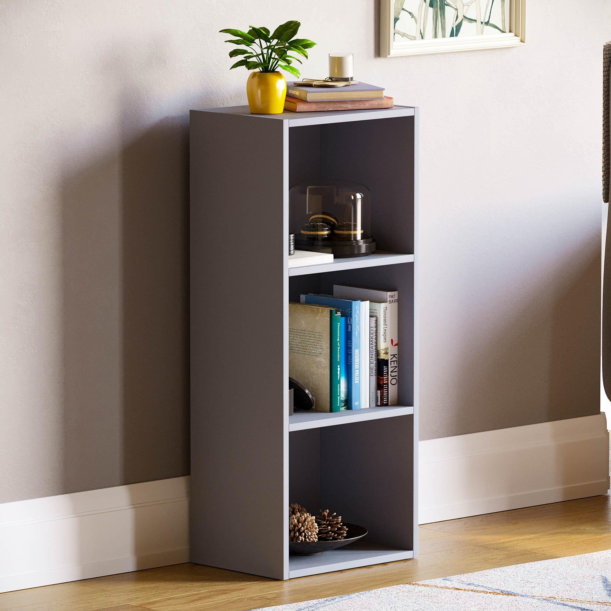 Lassic  Vida Designs Oxford 3 Tier Cube Bookcase - Grey - 3 Tier