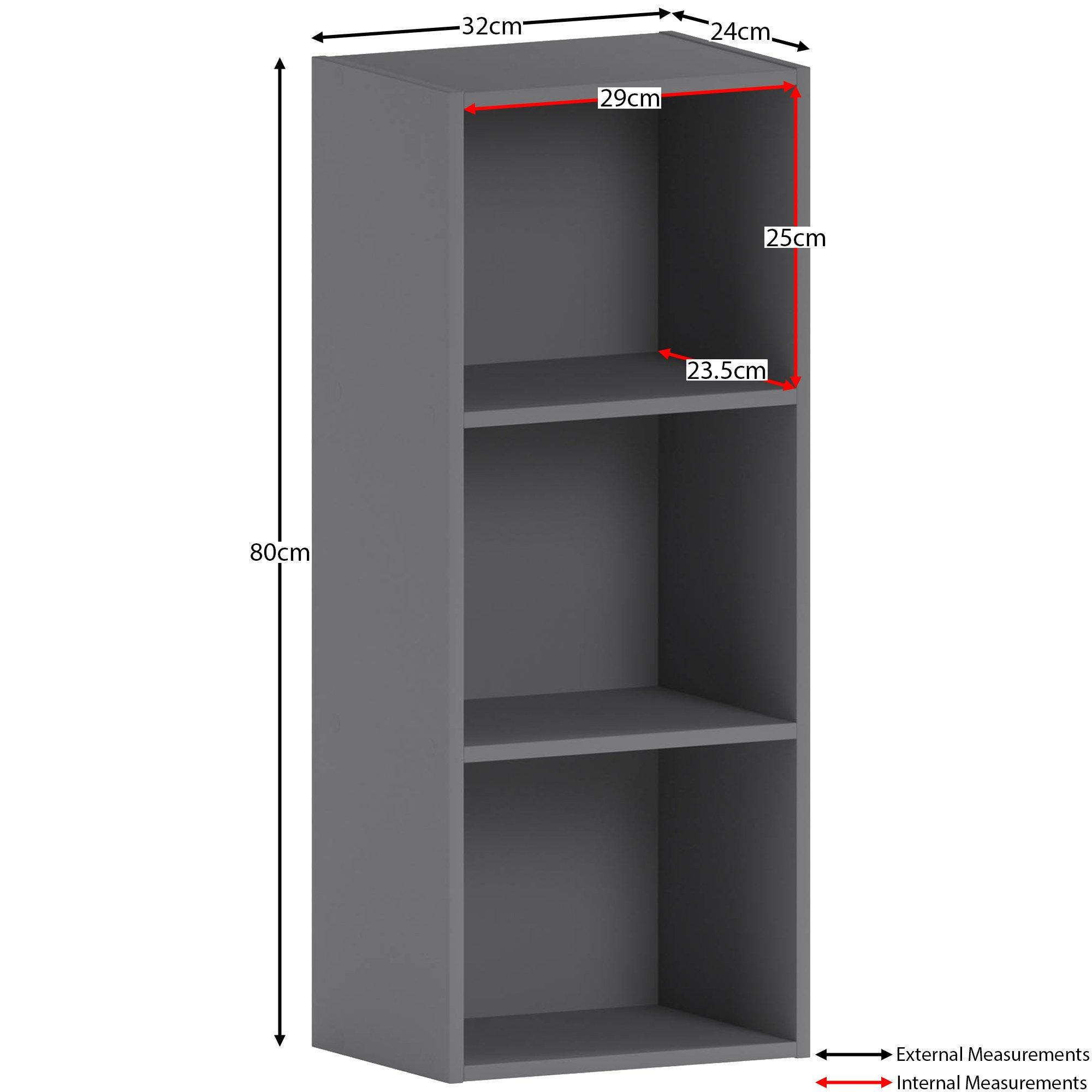 Grey - Lassic - Vida Designs Oxford 3 Tier Cube Bookcase - 2