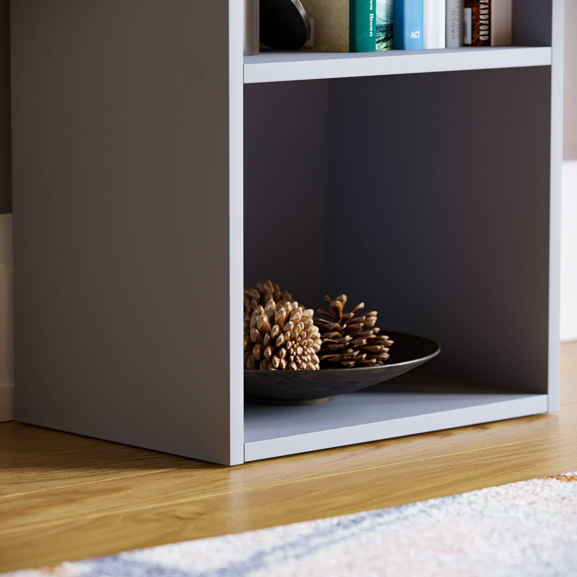Grey - Lassic - Vida Designs Oxford 3 Tier Cube Bookcase - 5