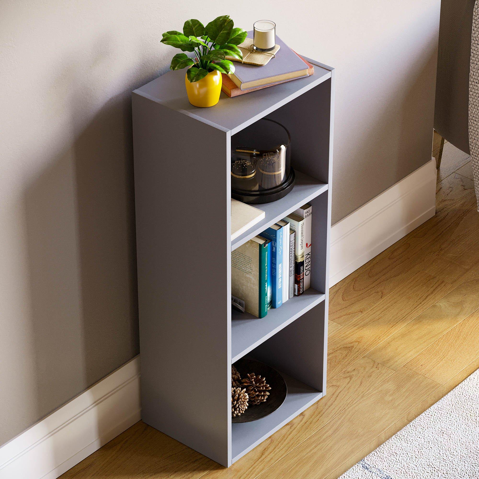 Grey - Lassic - Vida Designs Oxford 3 Tier Cube Bookcase - 6