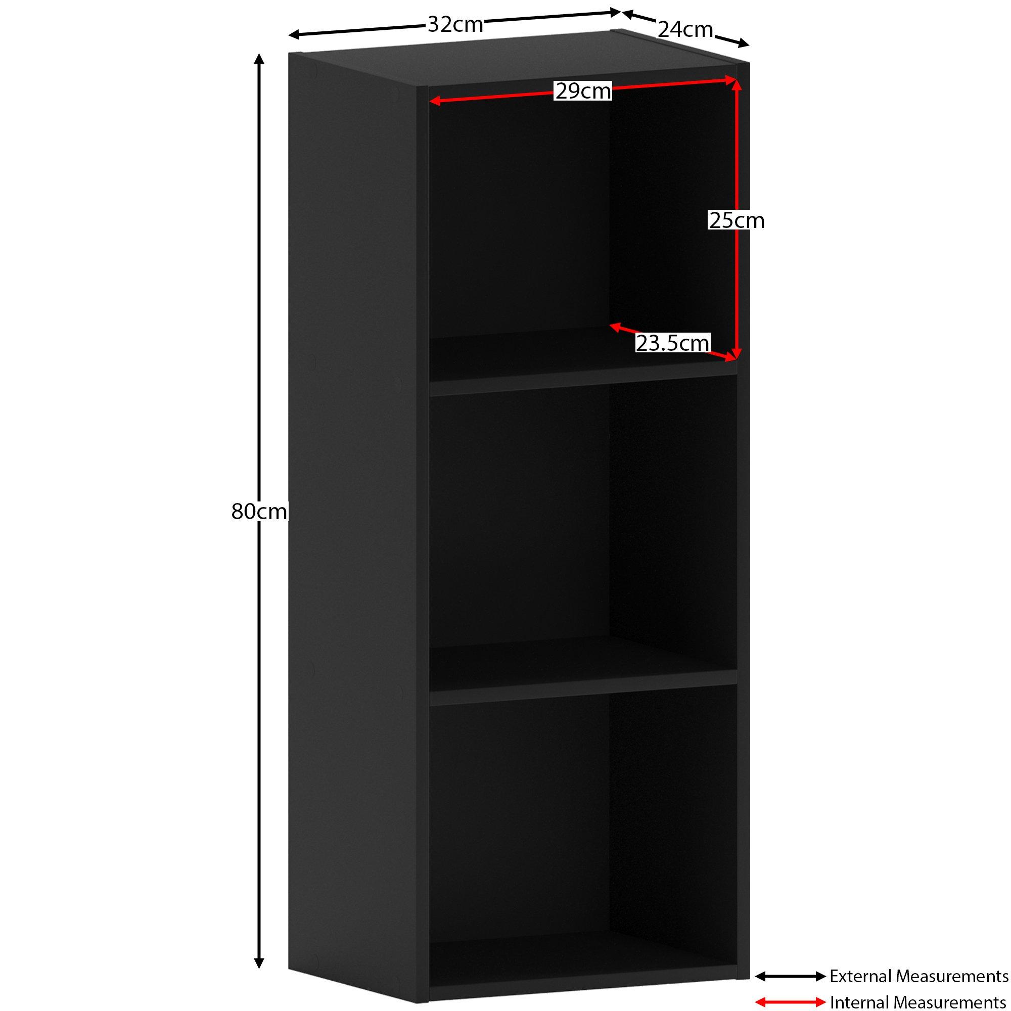 Black - Lassic - Vida Designs Oxford 3 Tier Cube Bookcase - 2