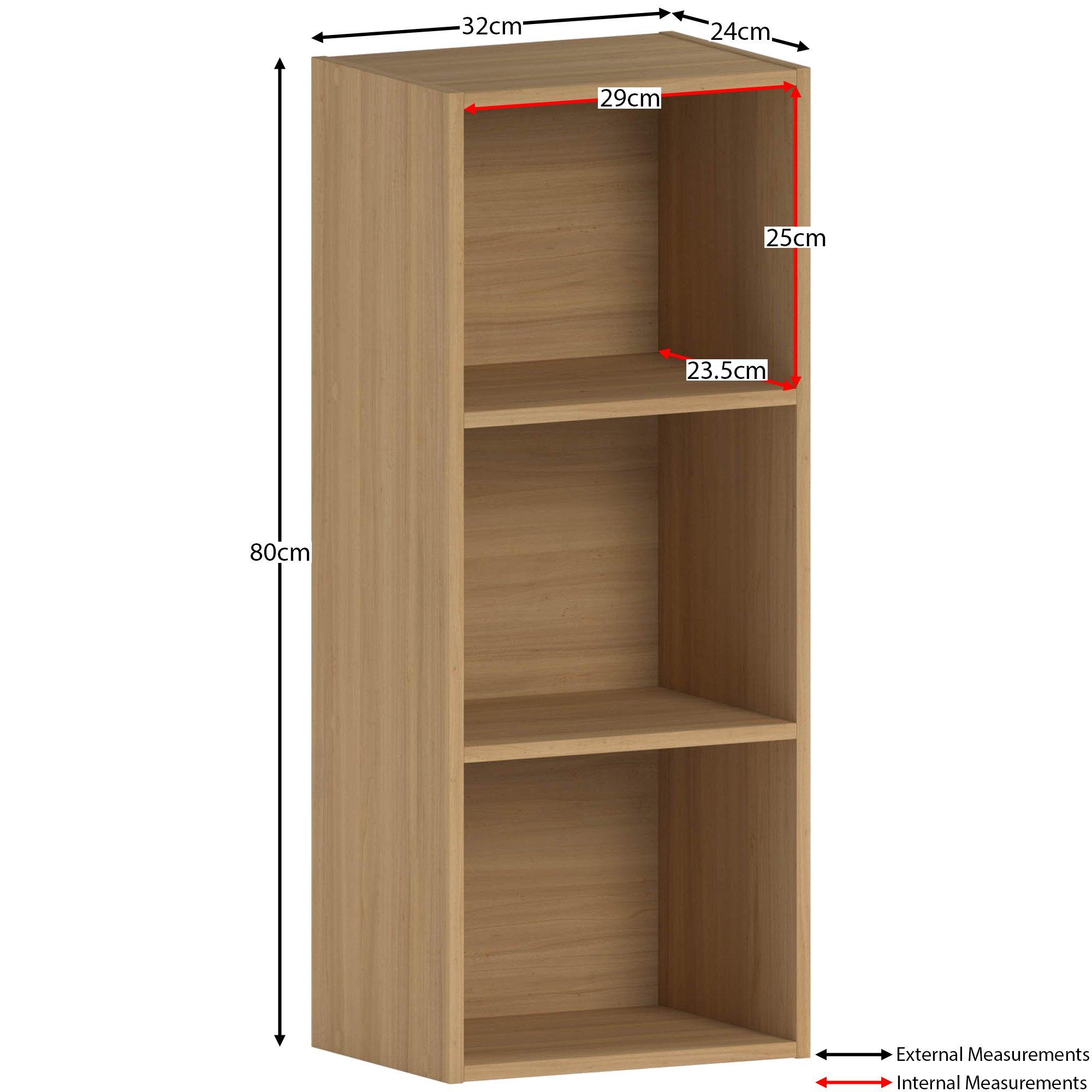 Oak - Lassic - Vida Designs Oxford 3 Tier Cube Bookcase - 2