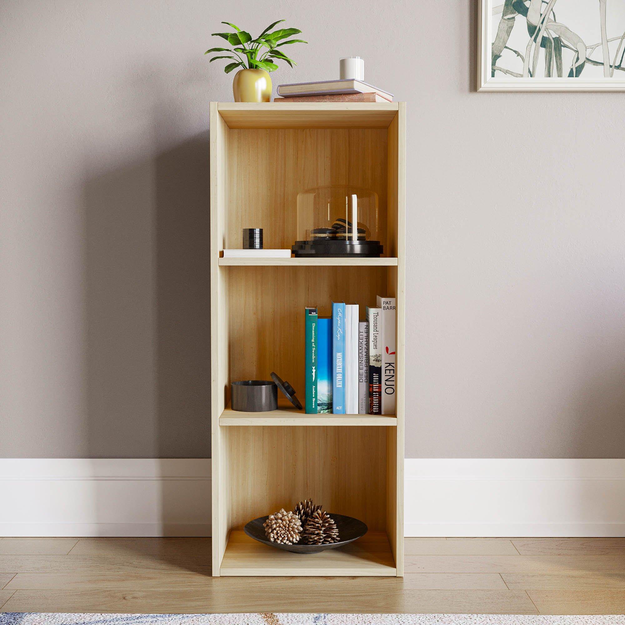 Oak - Lassic - Vida Designs Oxford 3 Tier Cube Bookcase - 3