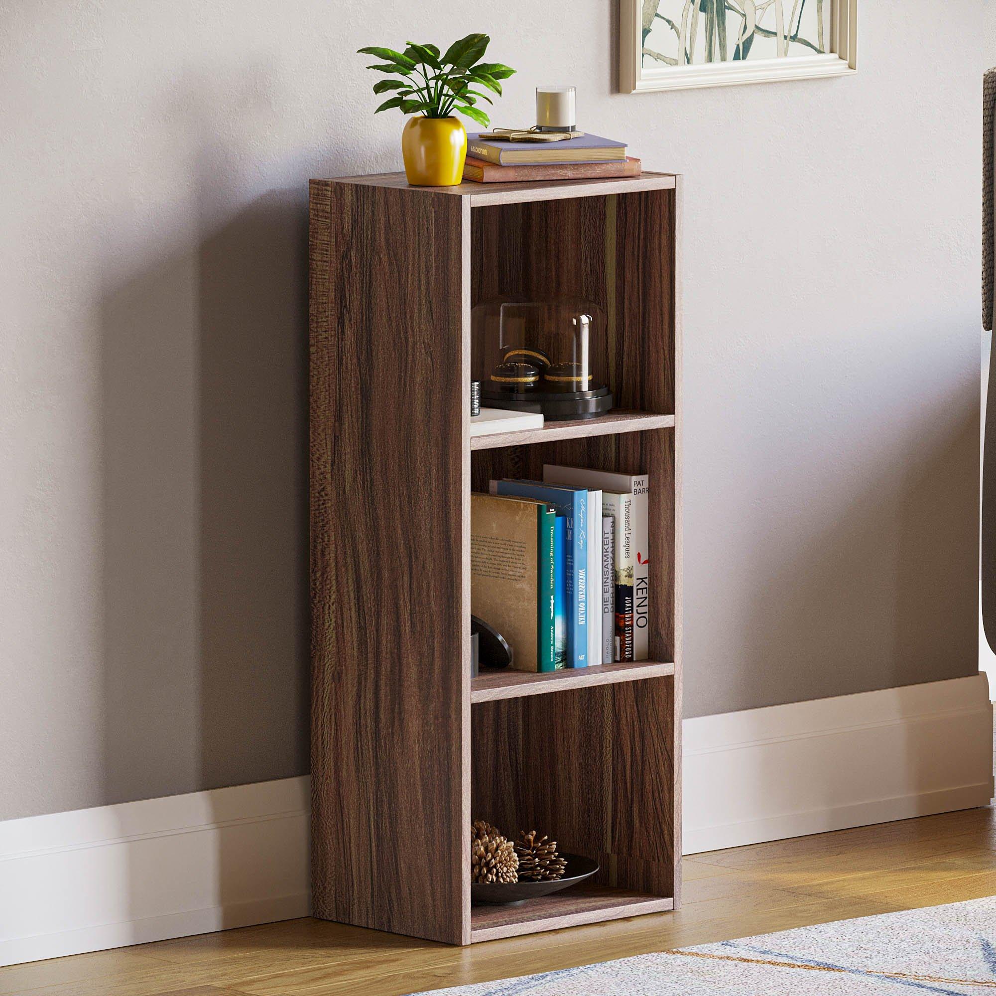 Lassic  Vida Designs Oxford 3 Tier Cube Bookcase - Walnut - 3 Tier