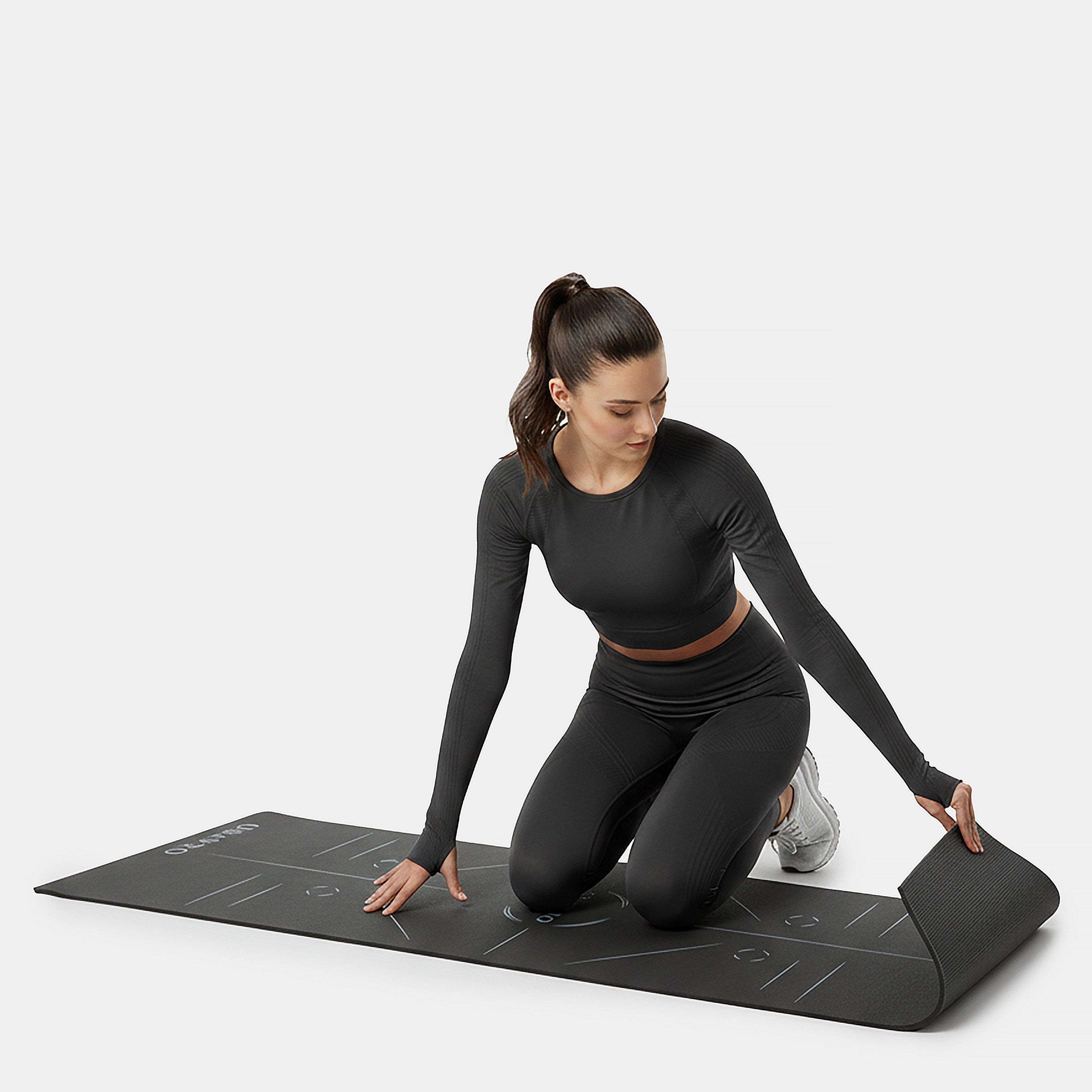 Zwart/Houtskool - USA Pro - Yoga Positions Mat - 3