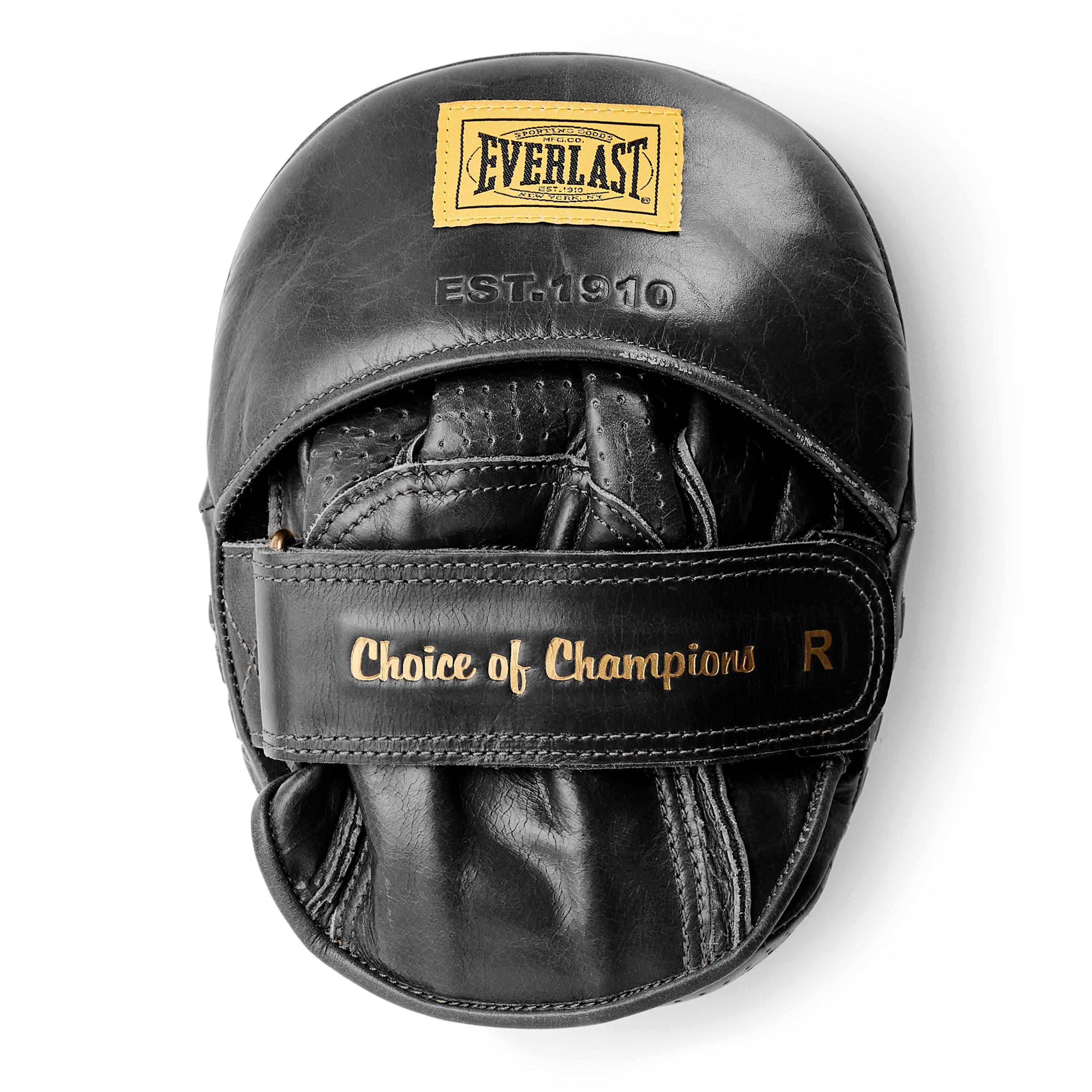 Black - Everlast - Everlast 1910 Pro Leather Curved Focus Mitts - 2