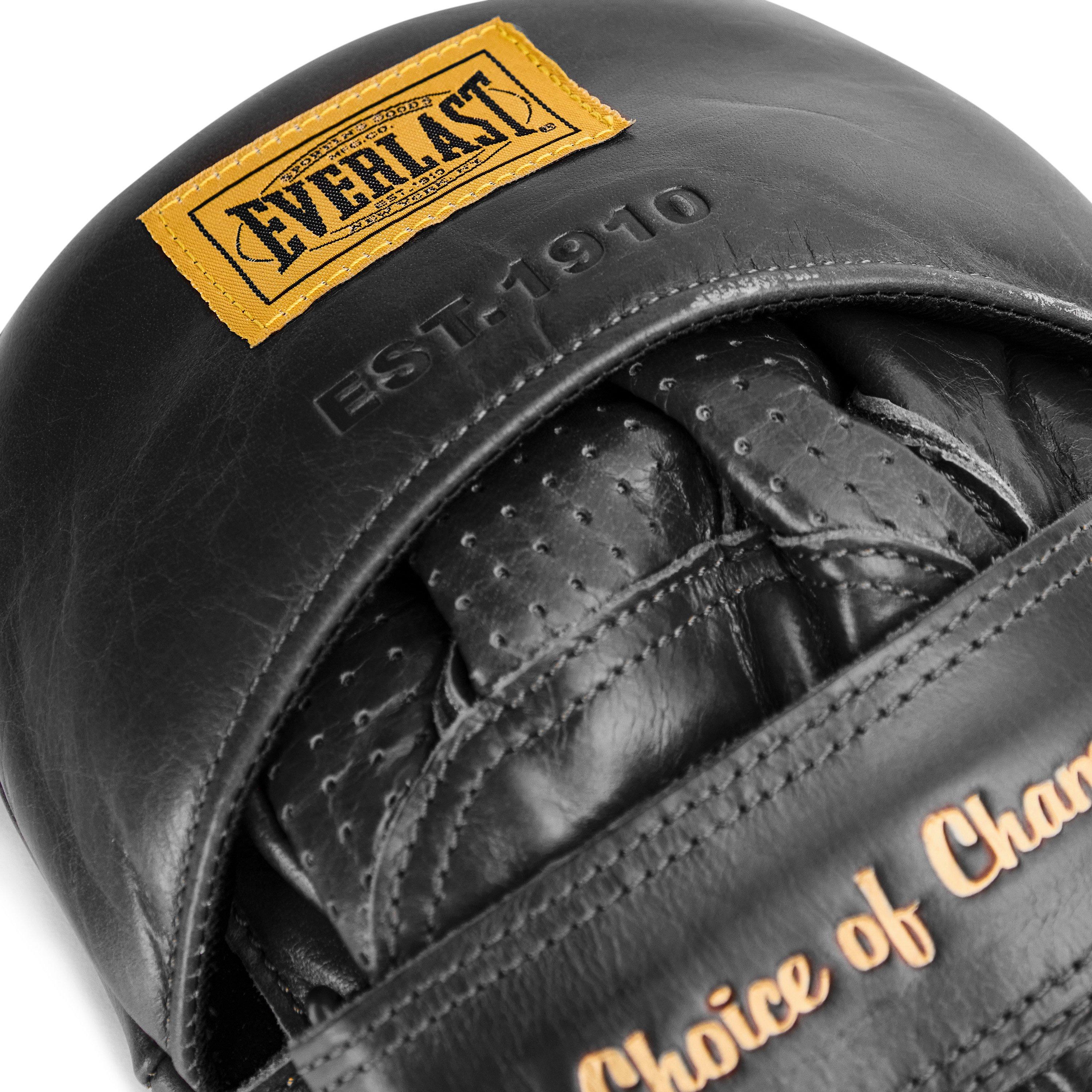 Black - Everlast - Everlast 1910 Pro Leather Curved Focus Mitts - 4
