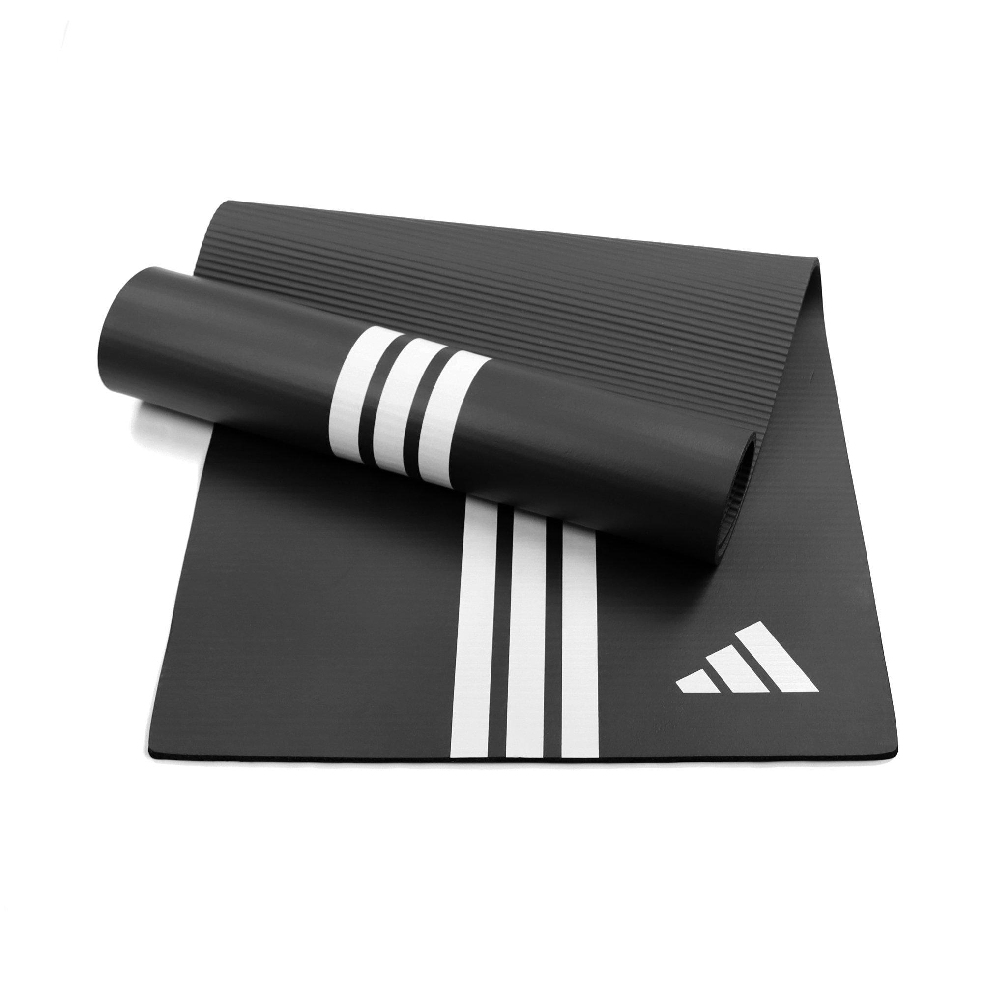 Black - adidas - 8mm NBR Gym Mat with Carry Strap - 1
