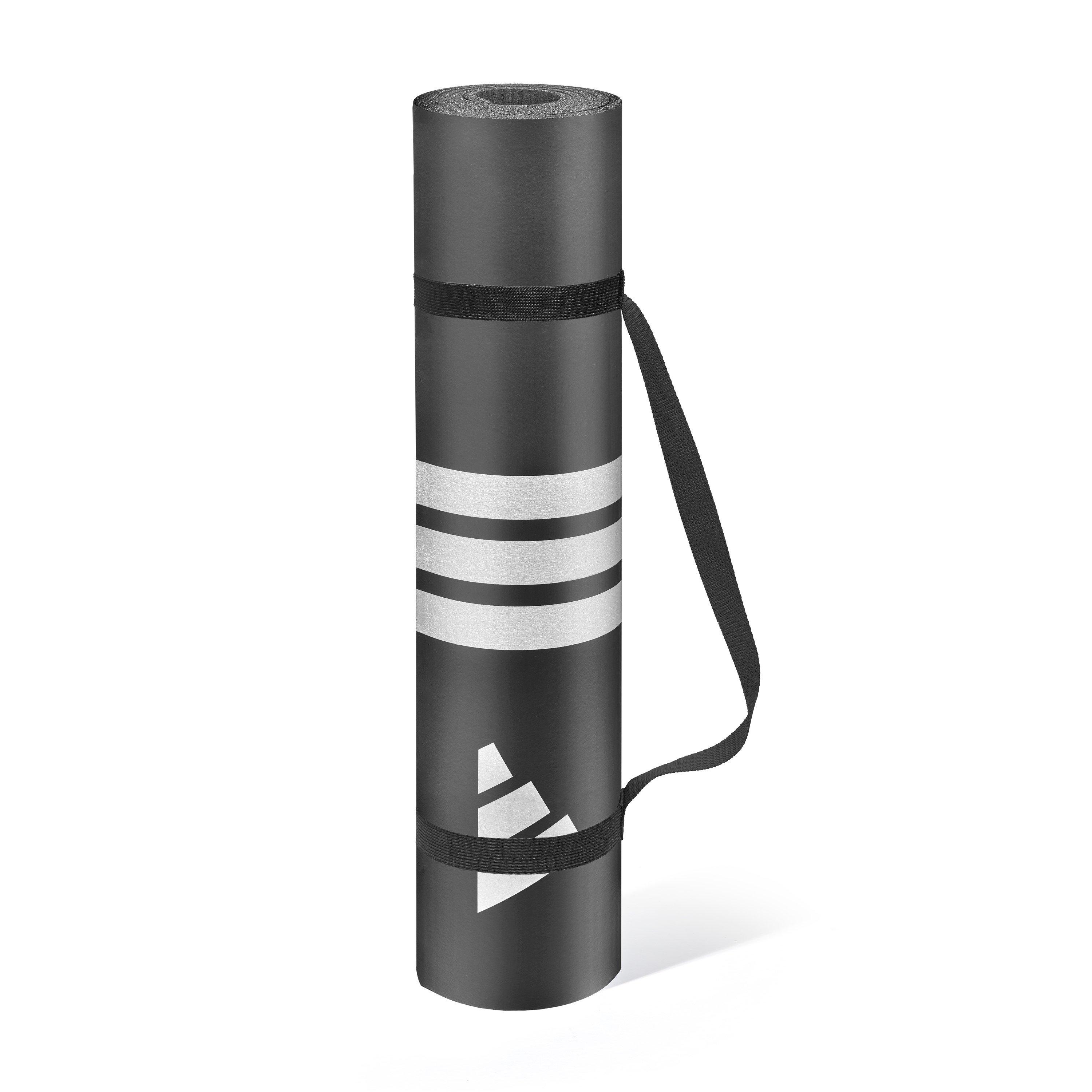 Black - adidas - 8mm NBR Gym Mat with Carry Strap - 9
