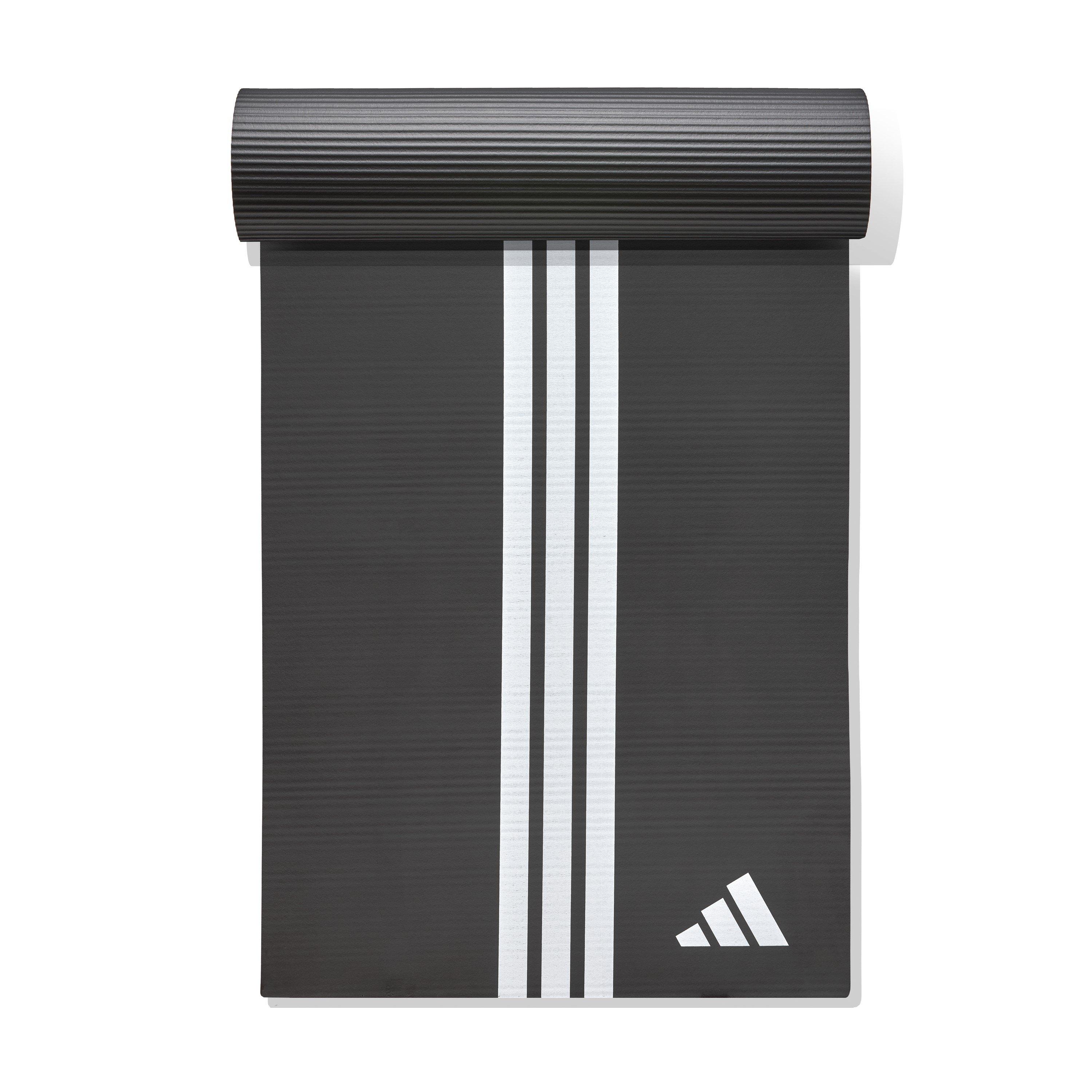 Black - adidas - 8mm NBR Gym Mat with Carry Strap - 10