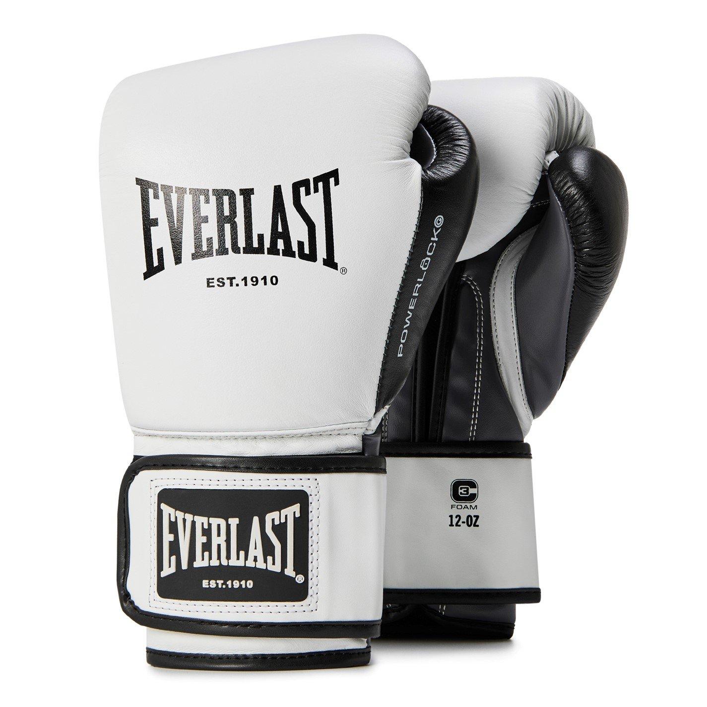 Everlast  Powerlock Og Advanced Training Glove Hook & Loop - White - 14oz