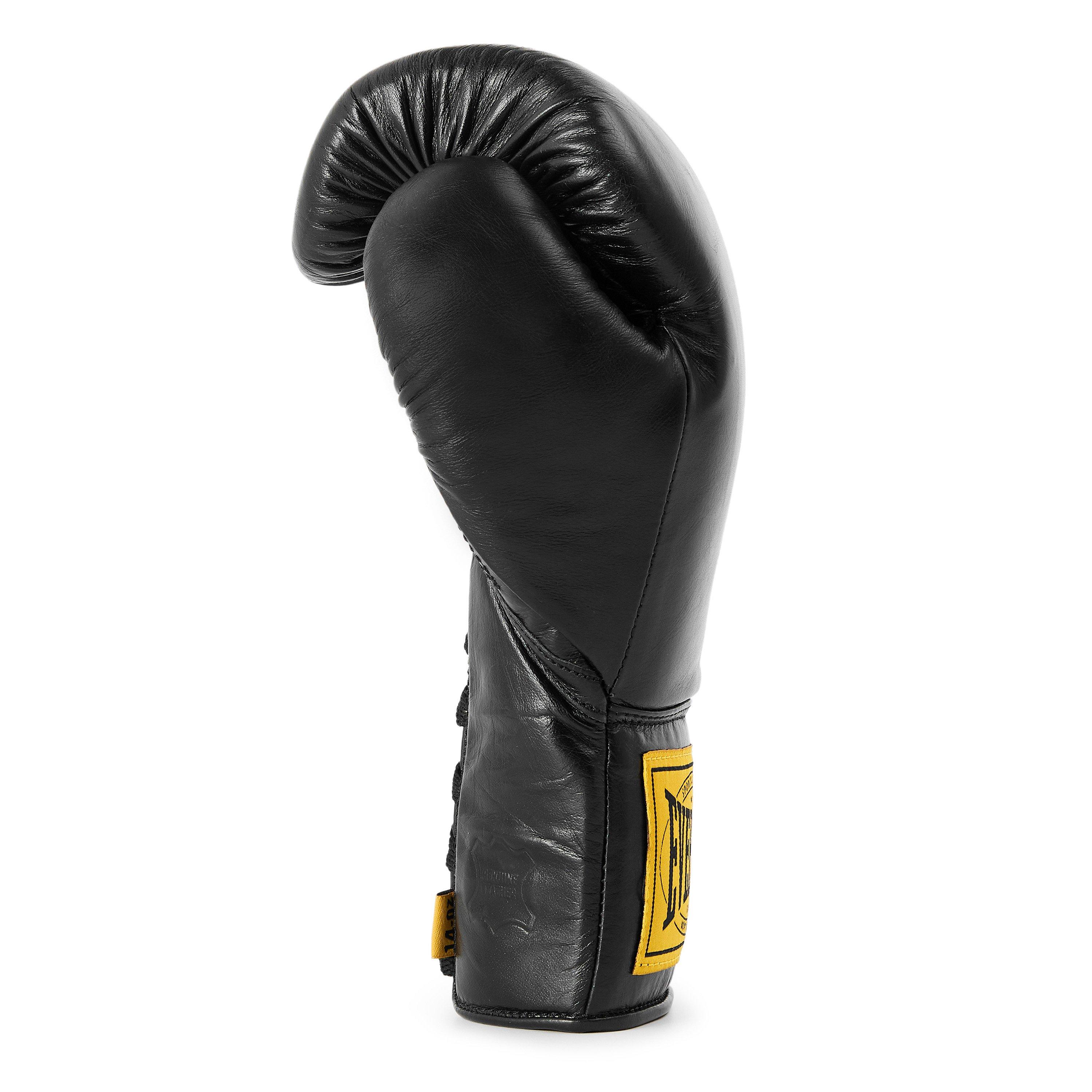 Black - Everlast - 1910 Pro Leather Laced Boxing Gloves - 3