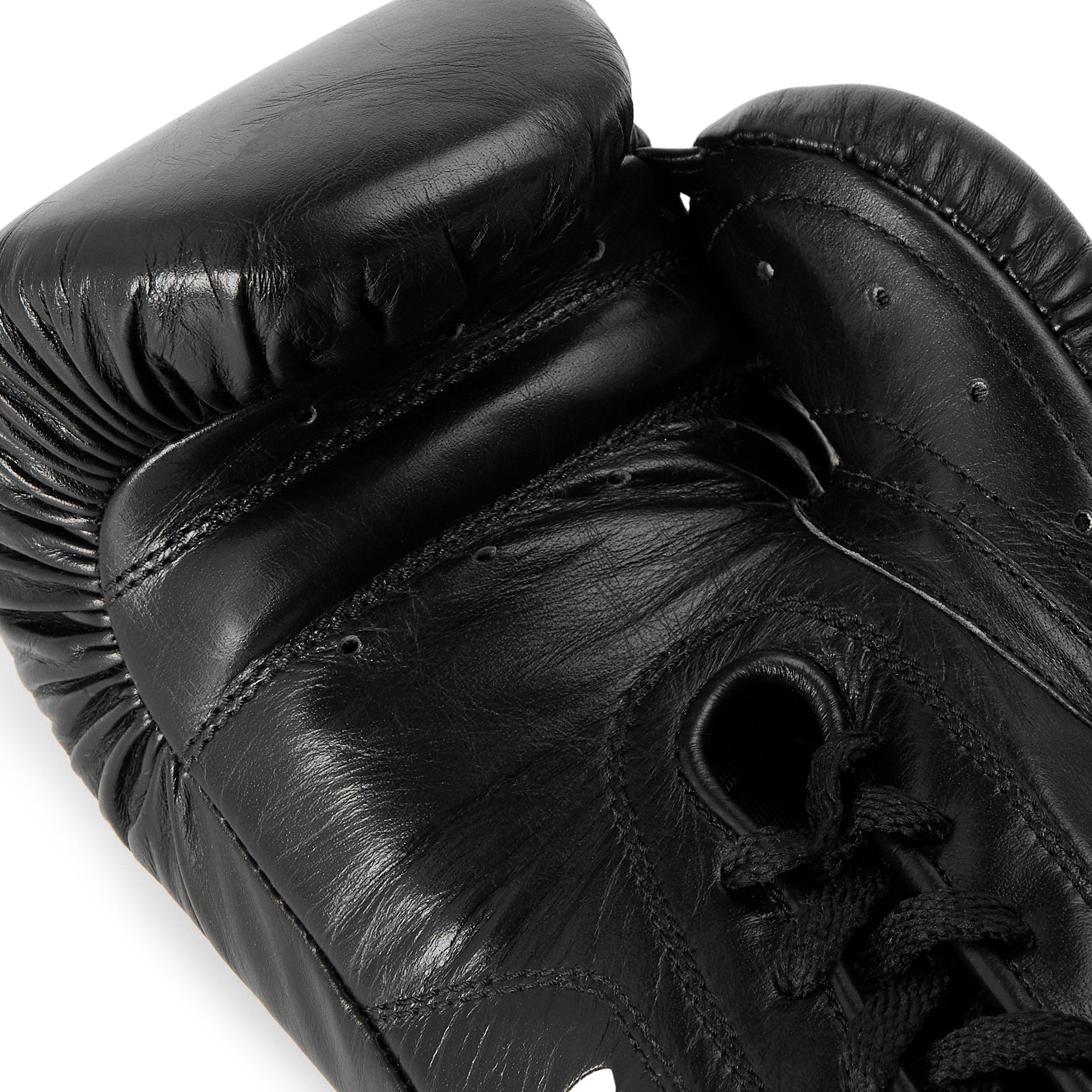 Black - Everlast - 1910 Pro Leather Laced Boxing Gloves - 4