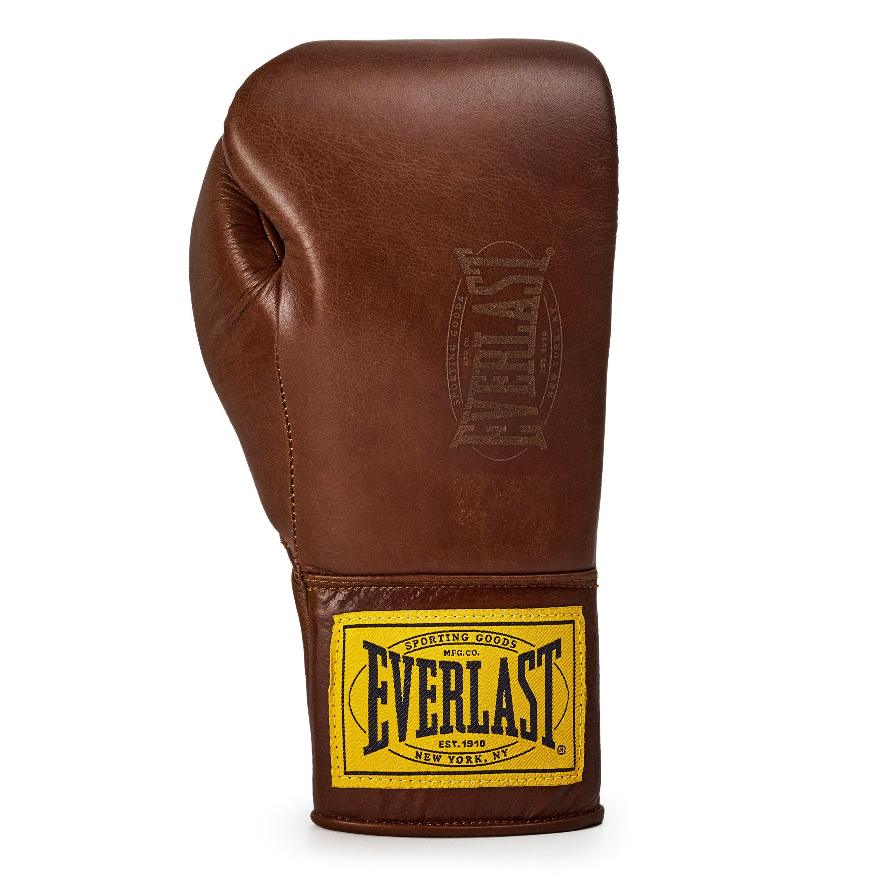 Smeđa - Everlast - 1910 Pro Leather Laced Boxing Gloves - 3