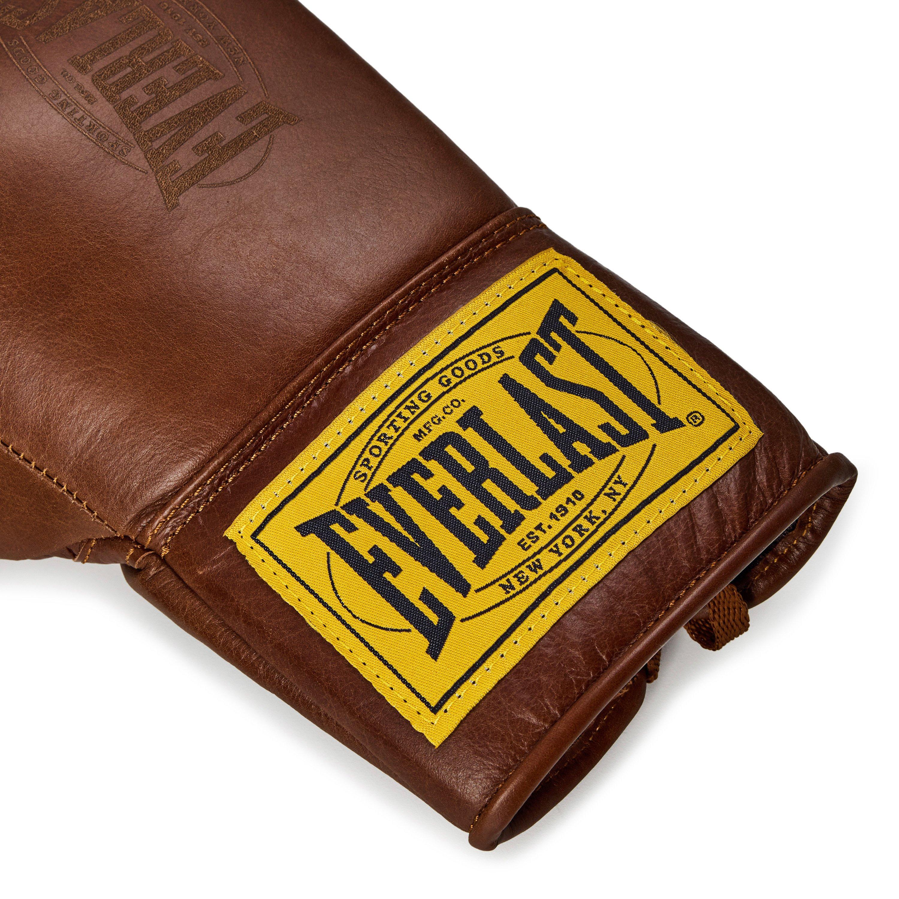 Smeđa - Everlast - 1910 Pro Leather Laced Boxing Gloves - 6