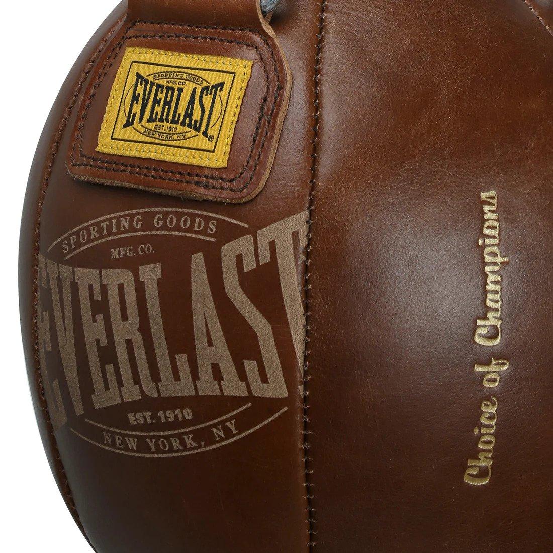 Vintage Brown - Everlast - 1910 Pro Leather Head Hunter Punching Bag 11lb - 3