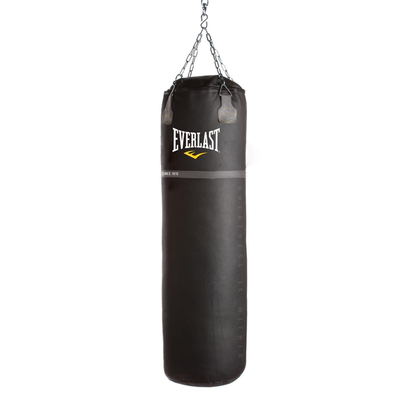 Black - Everlast - Super Leather Heavy Bag - 1