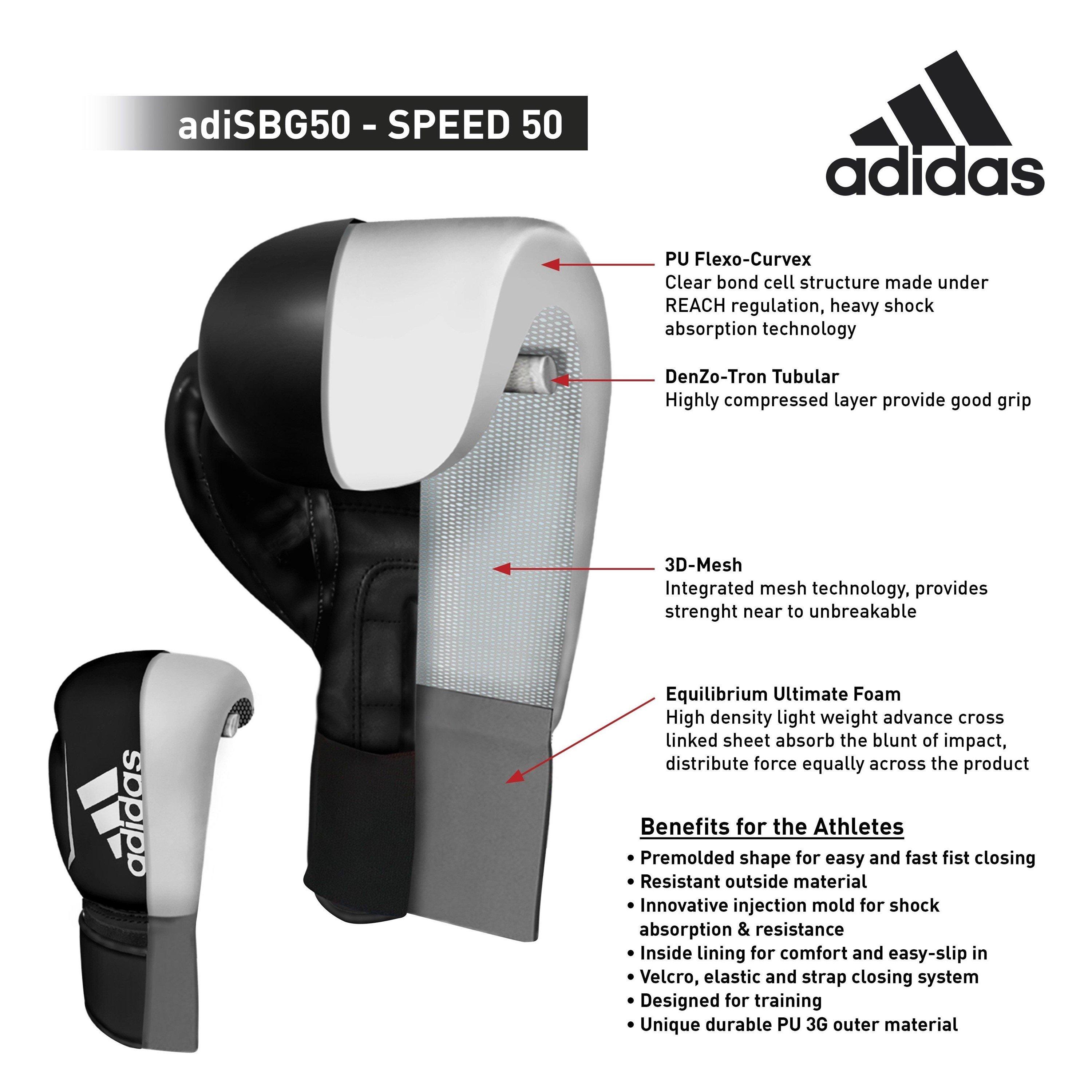 adidas Speed 50 Training Boxing Gloves Boxhandschuhe Sports Direct