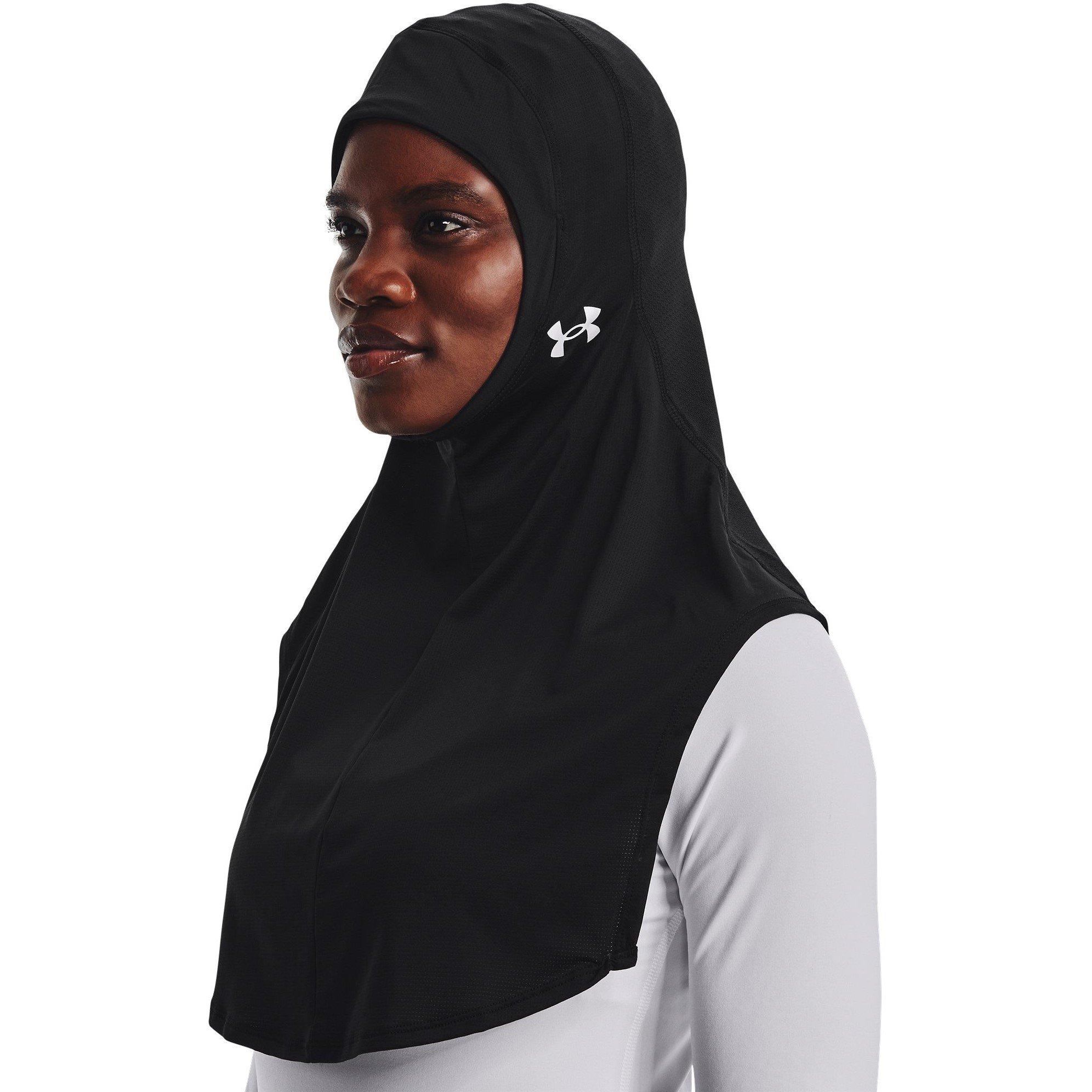 Black - Under Armour - Extended Sport Hijab Womens - 3