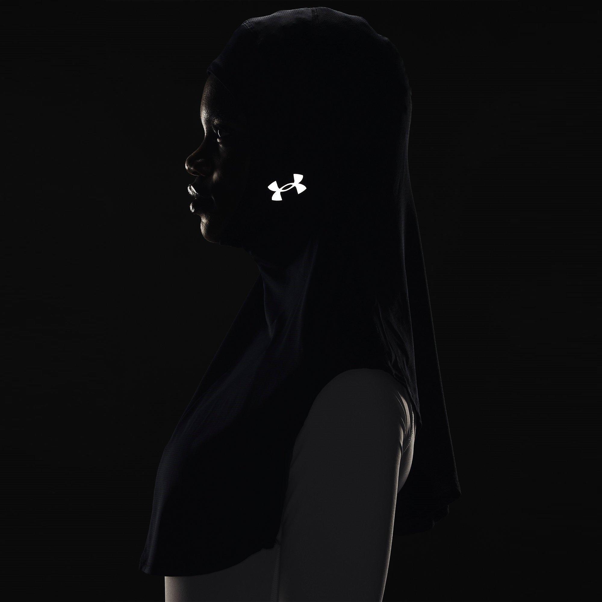 Black - Under Armour - Extended Sport Hijab Womens - 4
