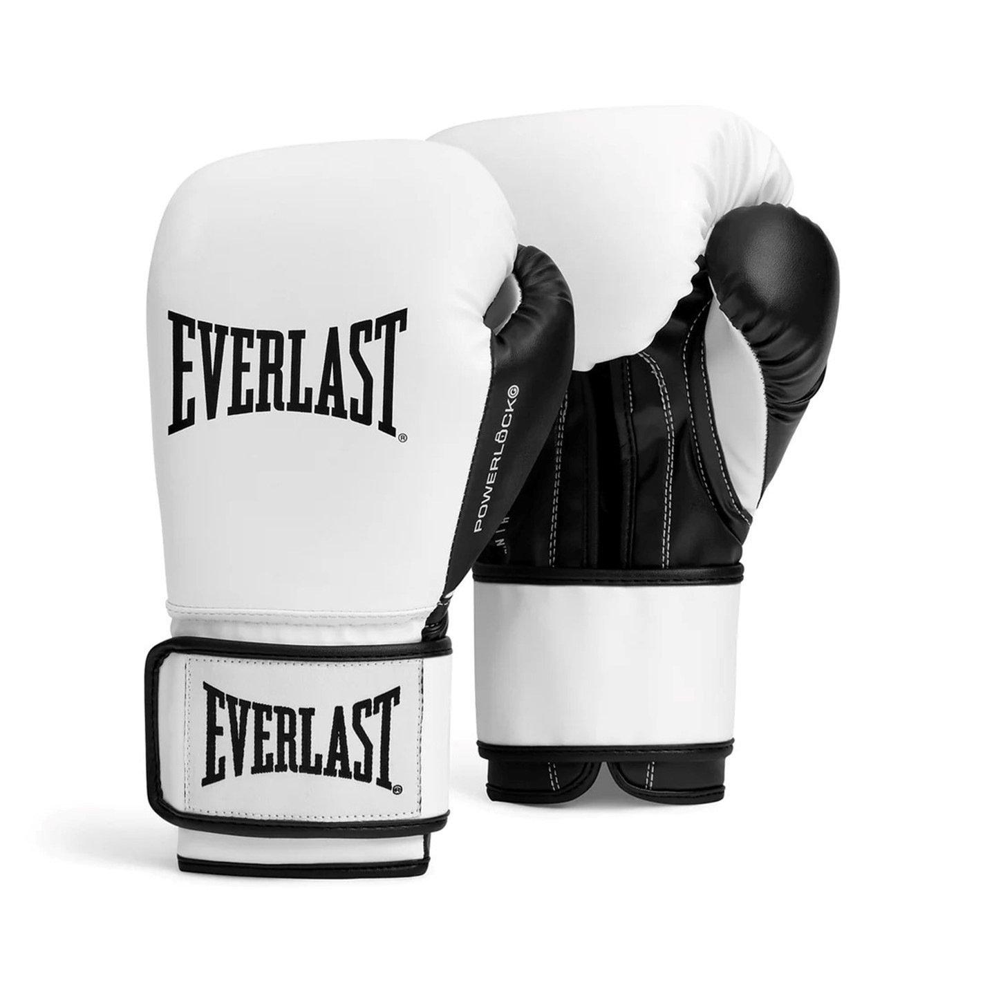 Everlast  Powerlock Boxing Hook & Loop Glove - White - 10oz